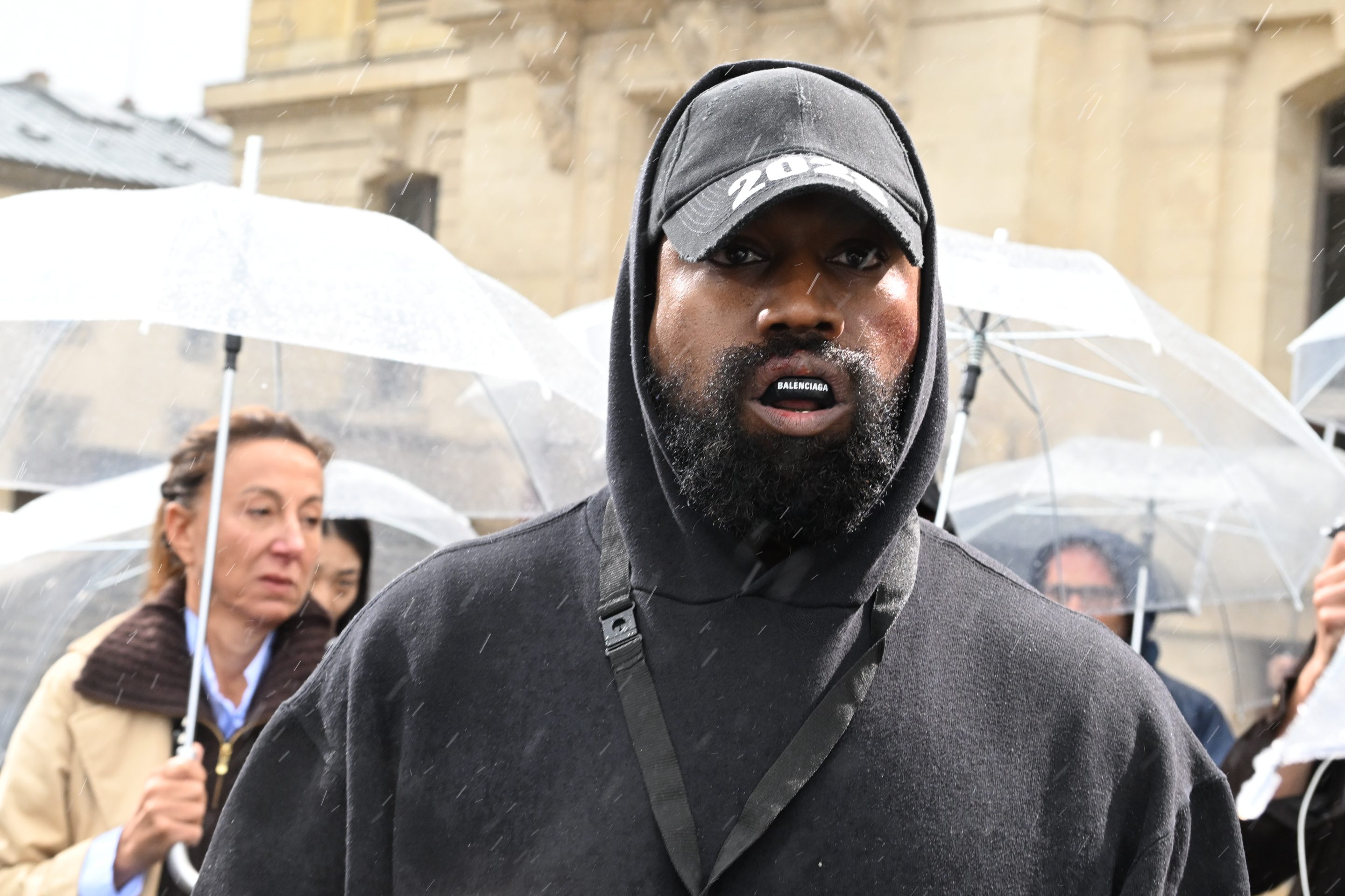 Kanye West attends the Givenchy Womenswear Spring/Summer 2023 show