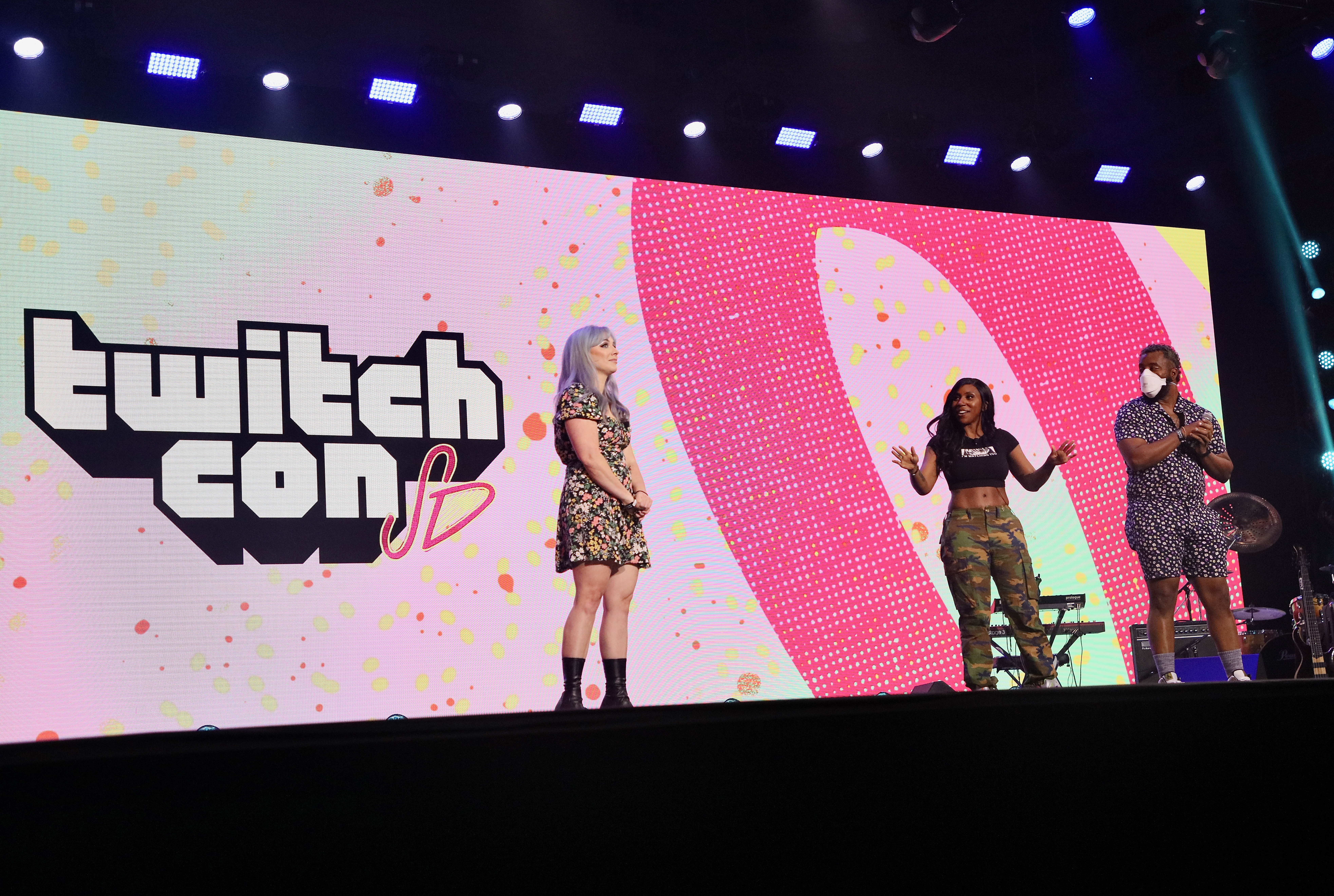 Twitch’s director of community, Mary Kish (L), said TwitchCon in San Diego she had tough conversations with streamers. “I really empathize with them. This is their lives, their careers; they pay for their houses and feed their children with this money.”
