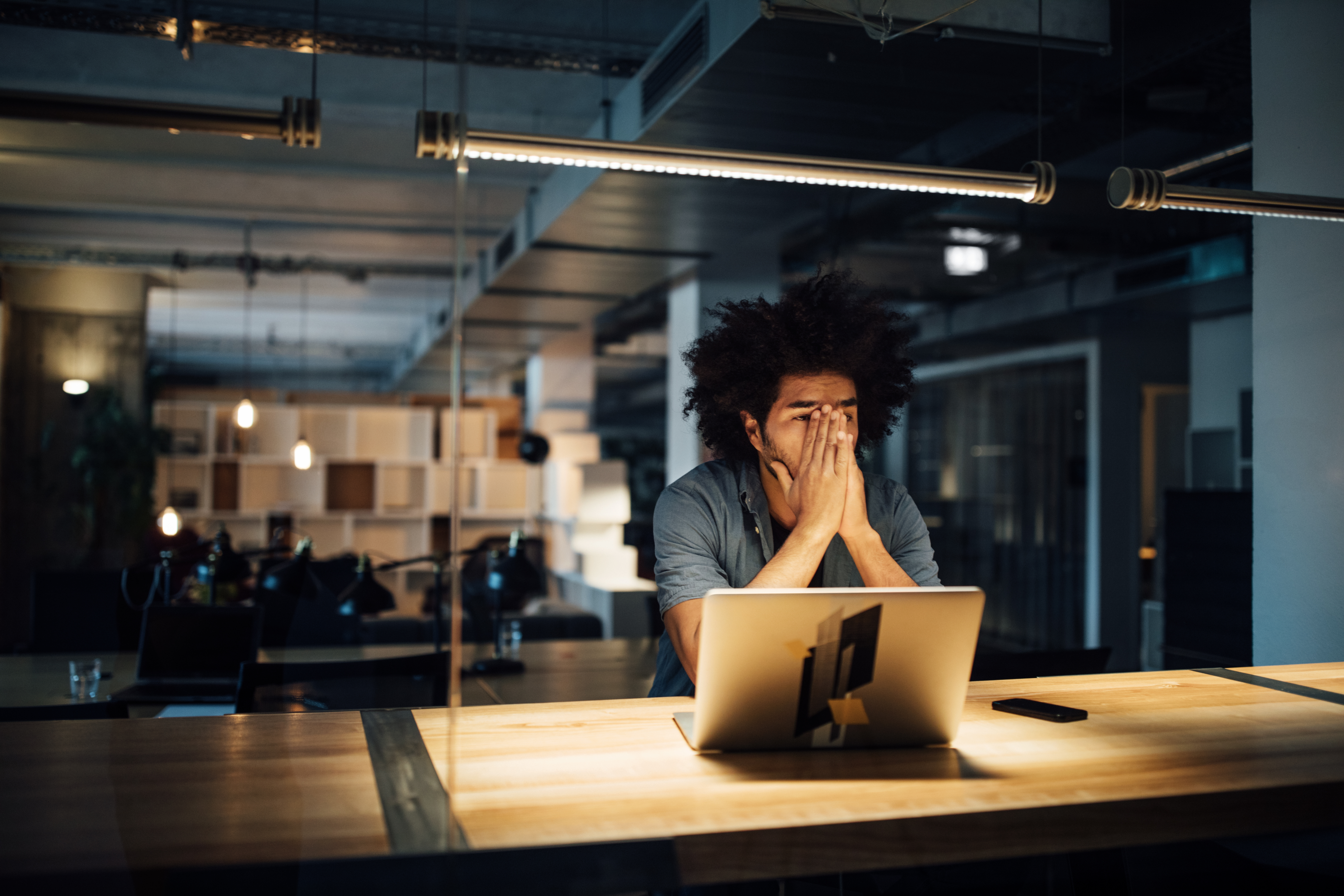 businessman at laptop