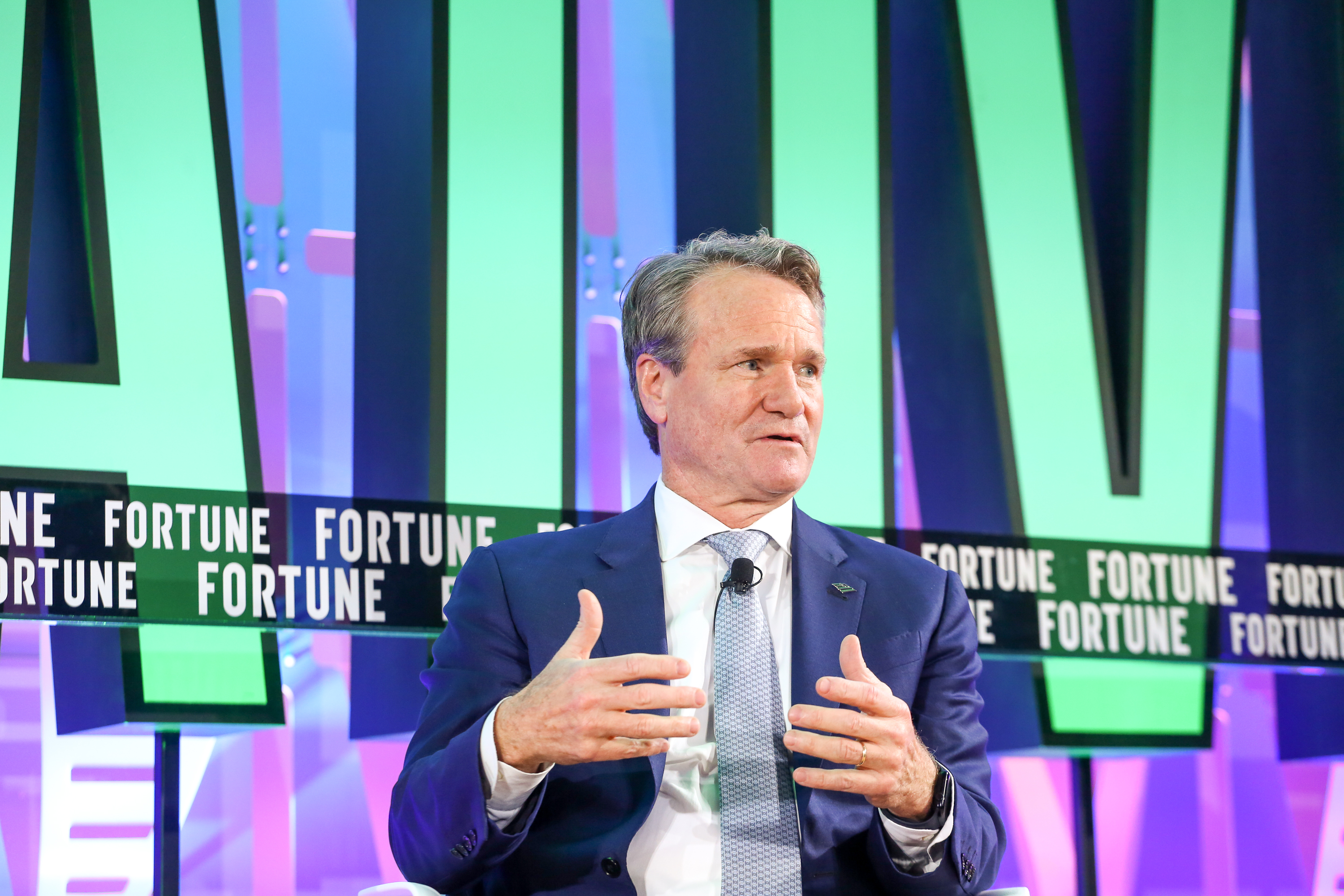 Bank of America CEO Brian Moynihan speaks at Fortune’s CEO Initiative in Palm Beach on Nov. 2, 2022.