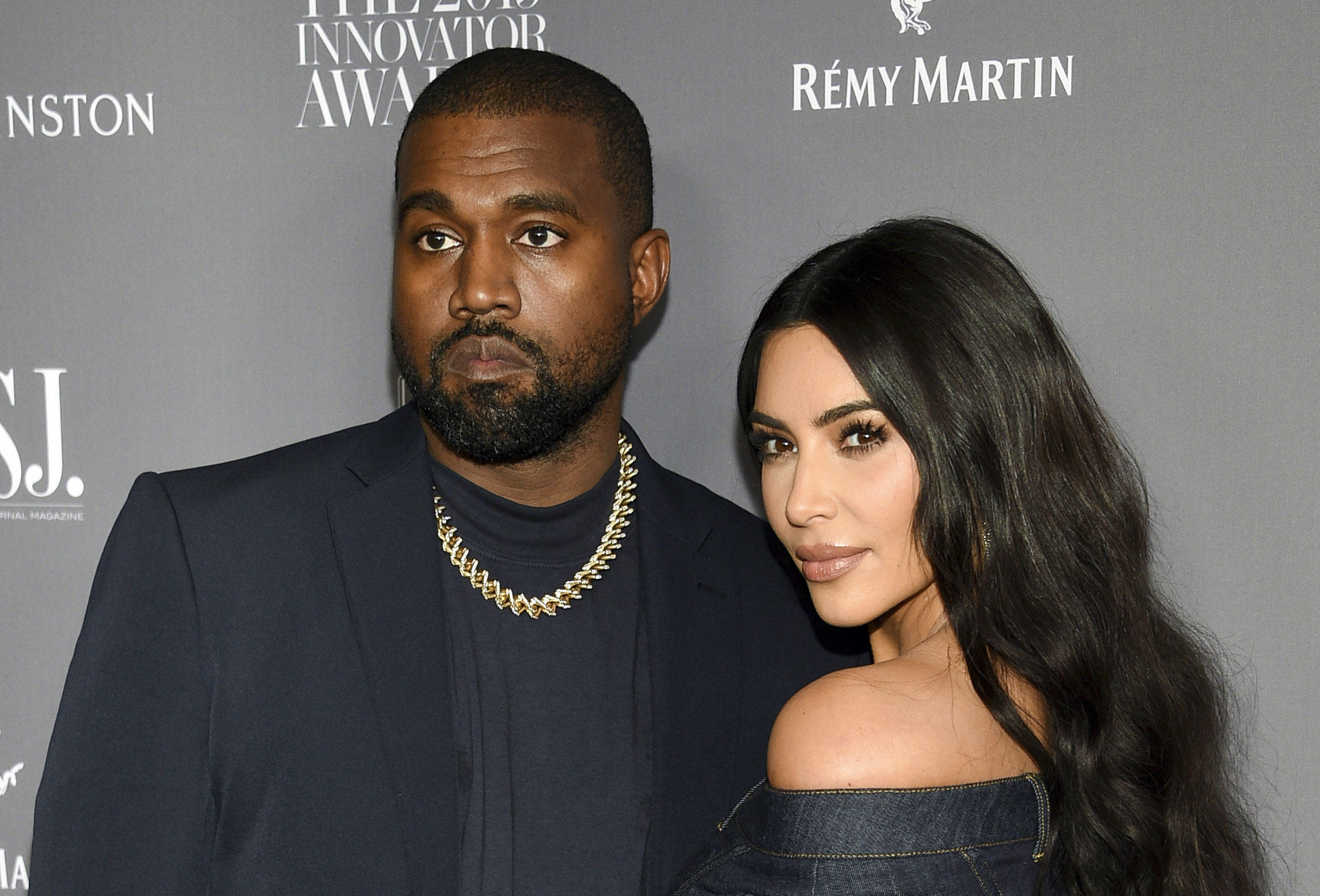 Kanye West, left, and Kim Kardashian attend the WSJ. Magazine Innovator Awards on Nov. 6, 2019, in New York.