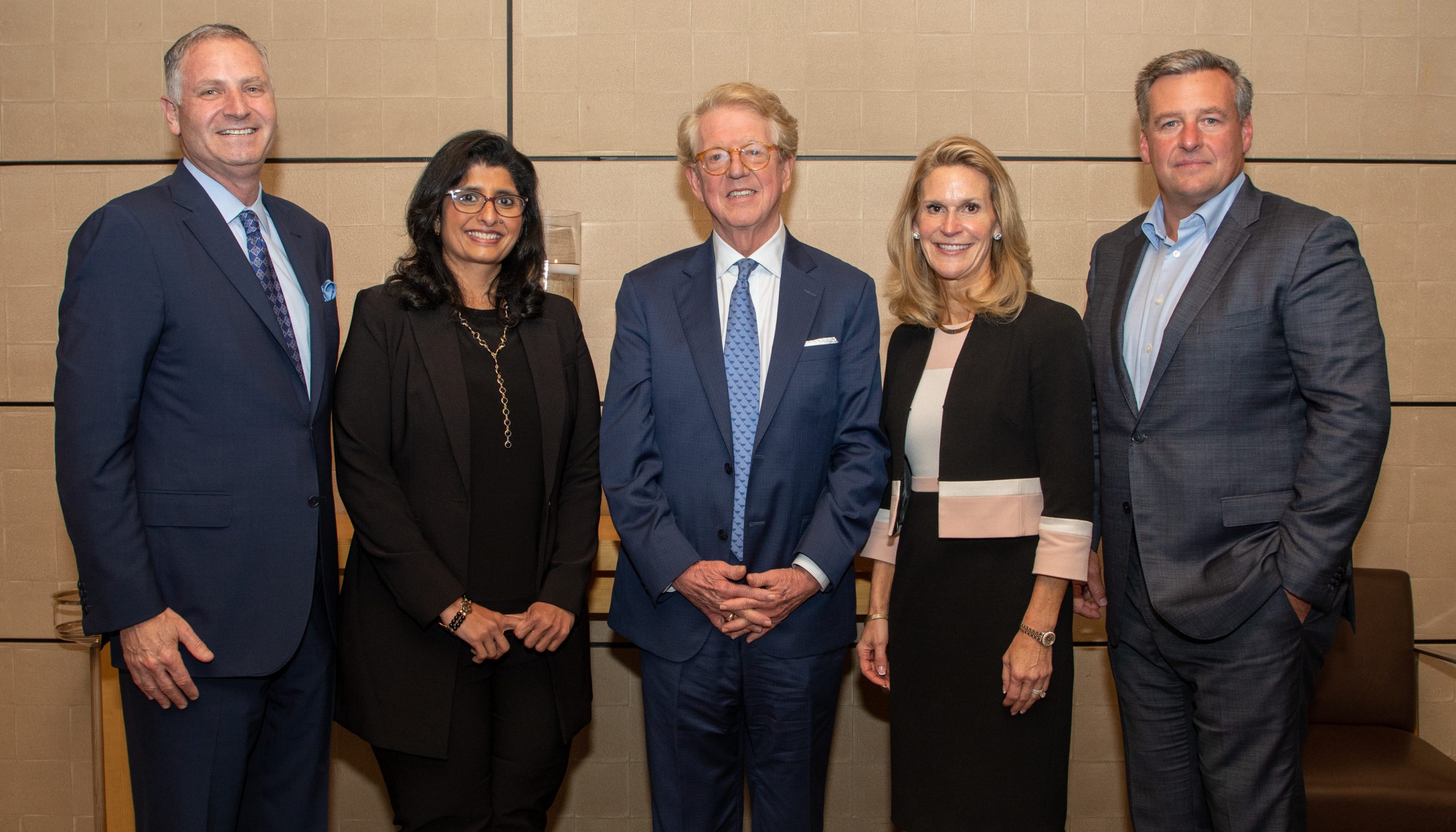 Robert Reiss, CEO, The CEO Forum Group (left); Meera Krishnamurthy, global insurance Leader, Cognizant; Dan Amos, Chairman and CEO, Aflac; Caroline Feeney, CEO, U.S. insurance & retirement businesses, Prudential; Andrew McMahon, president and CEO, Guardian Life