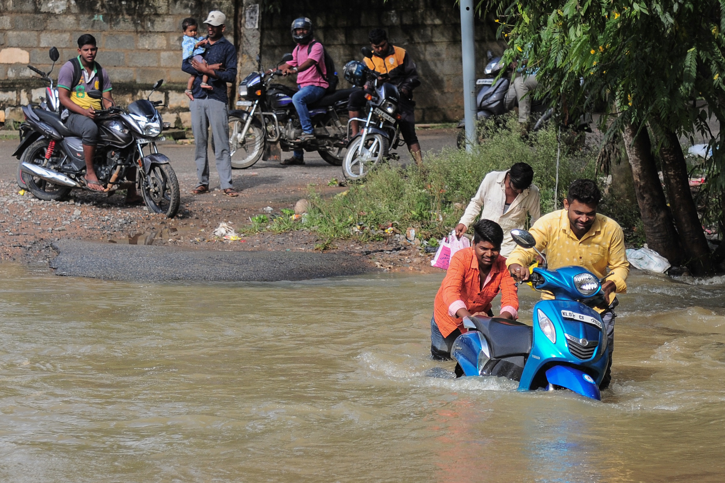 Floods inundated India's tech hub Bangalore in September.