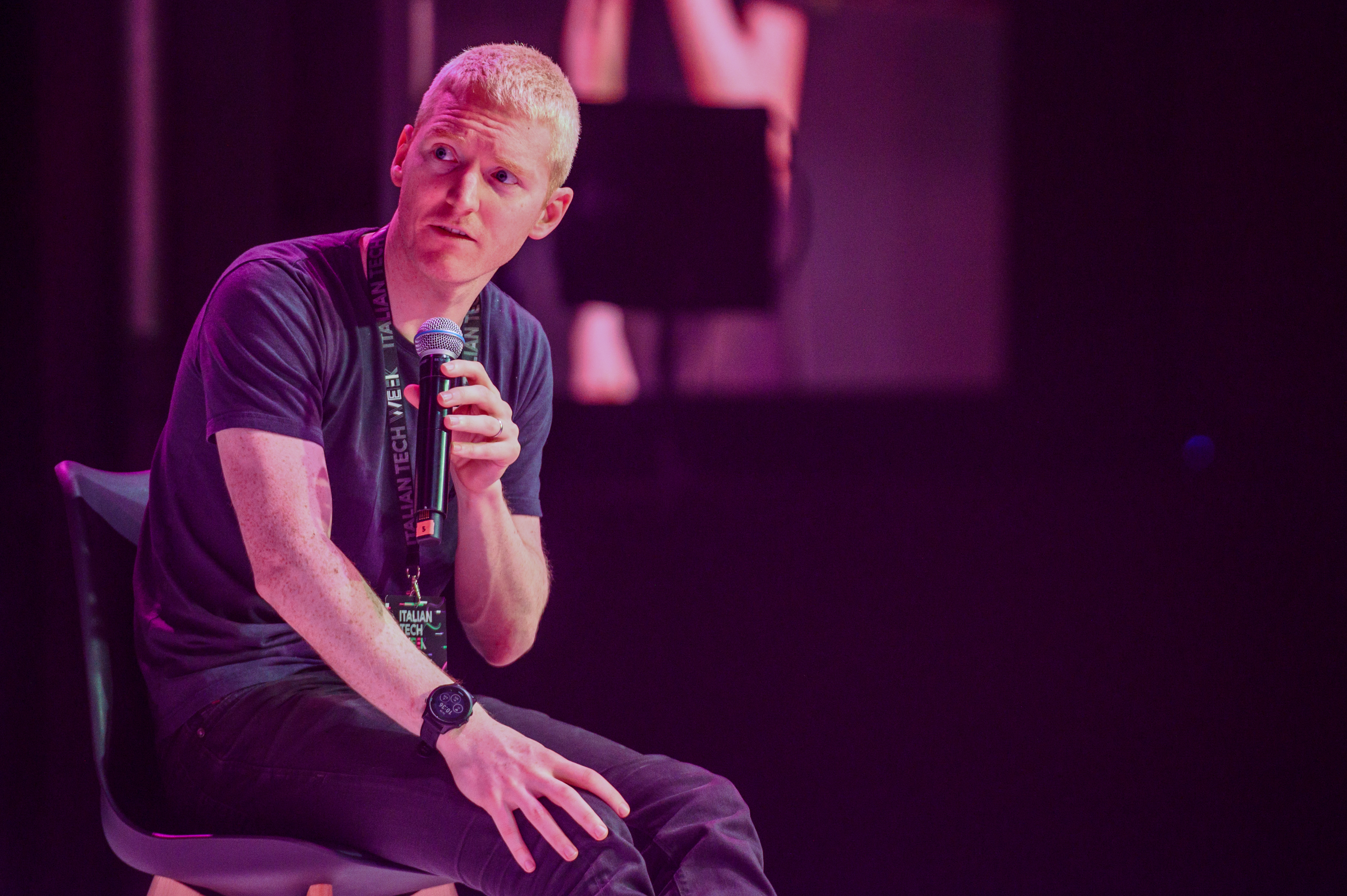 Patrick Collison, chief executive officer of Stripe Inc., speaks at the Italian Tech Week forum in Turin, Italy, on Friday, Sept. 30, 2022.