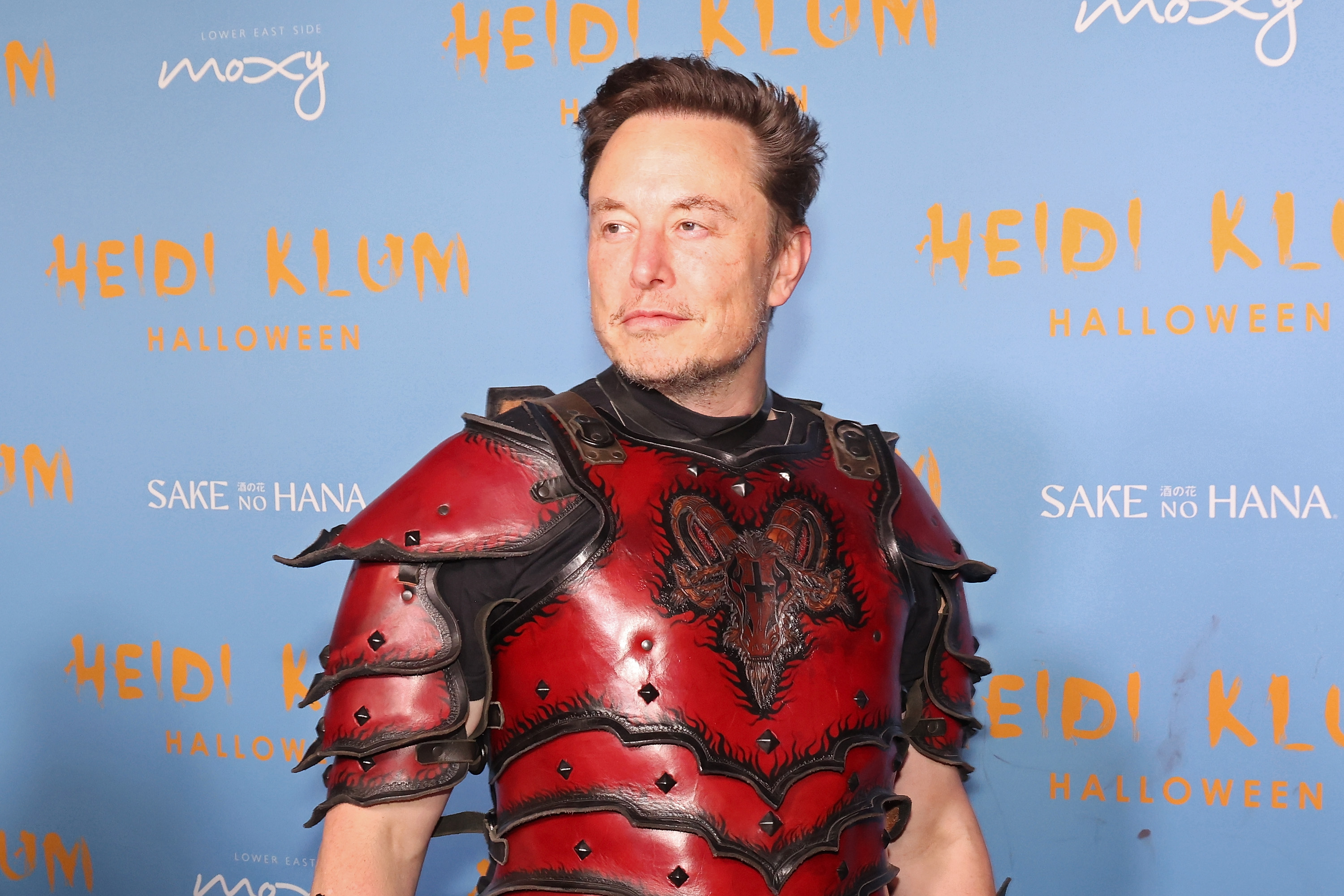 Elon Musk attends Heidi Klum's 2022 Hallowe'en Party at Sake No Hana at Moxy LES on October 31, 2022 in New York City. 
