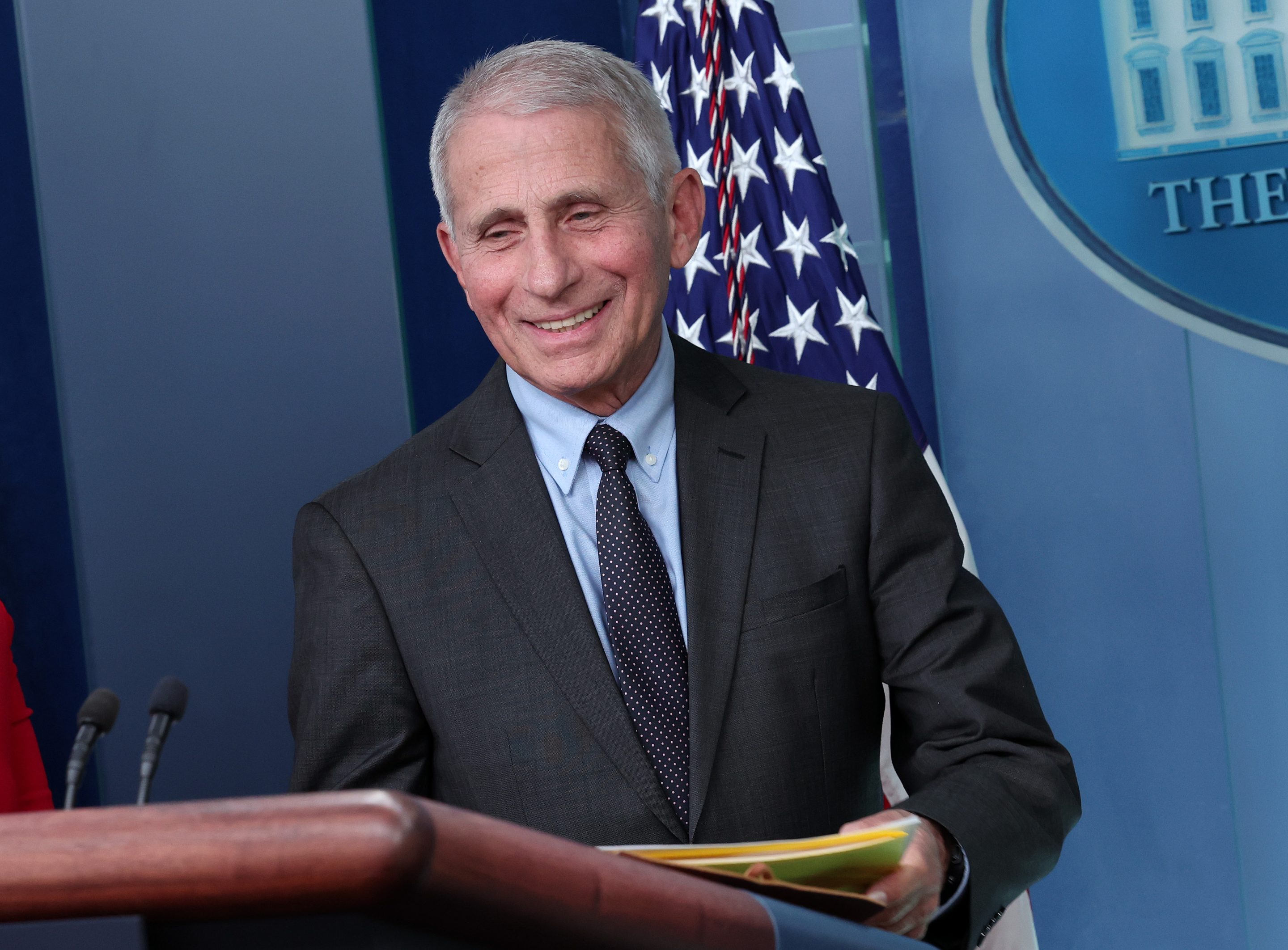 Fauci smiling