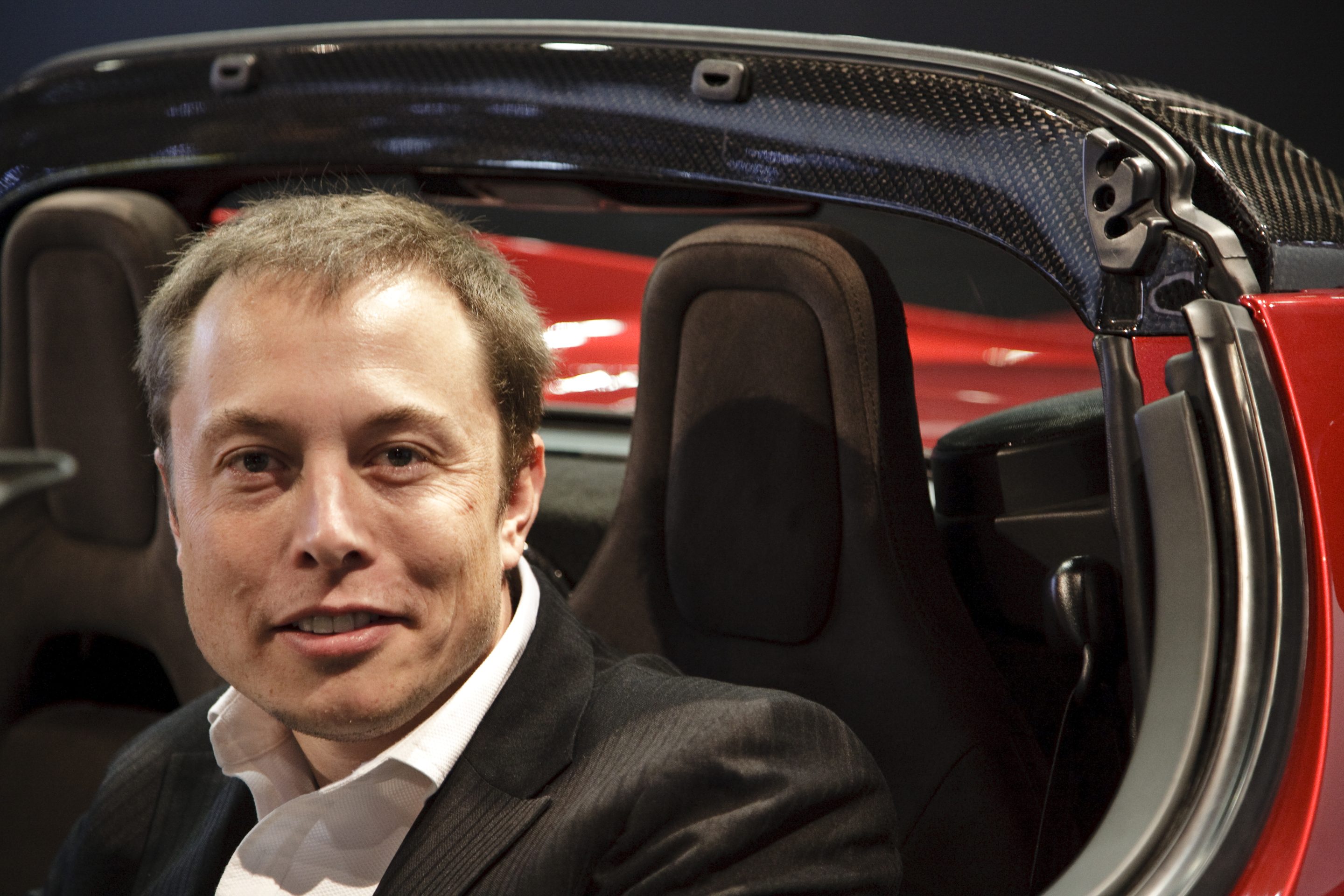 Elon Musk at a Tesla event in 2009, when the carmaker's future looked far less certain.