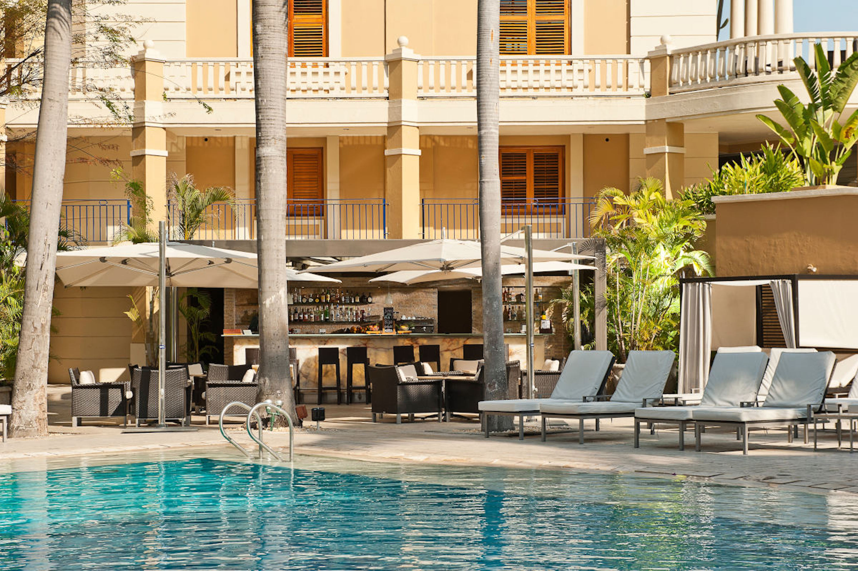 The pool bar at the Sofitel Legend Santa Clara.