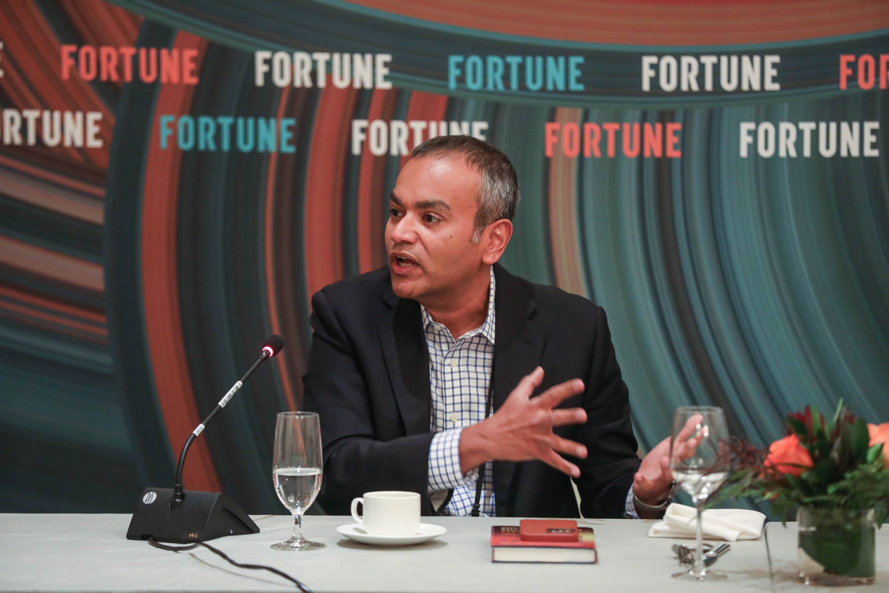 Petco's health and wellness chief strategy officer, Soumik Chatterjee, during a roundtable discussion at Fortune's Impact Initiative.