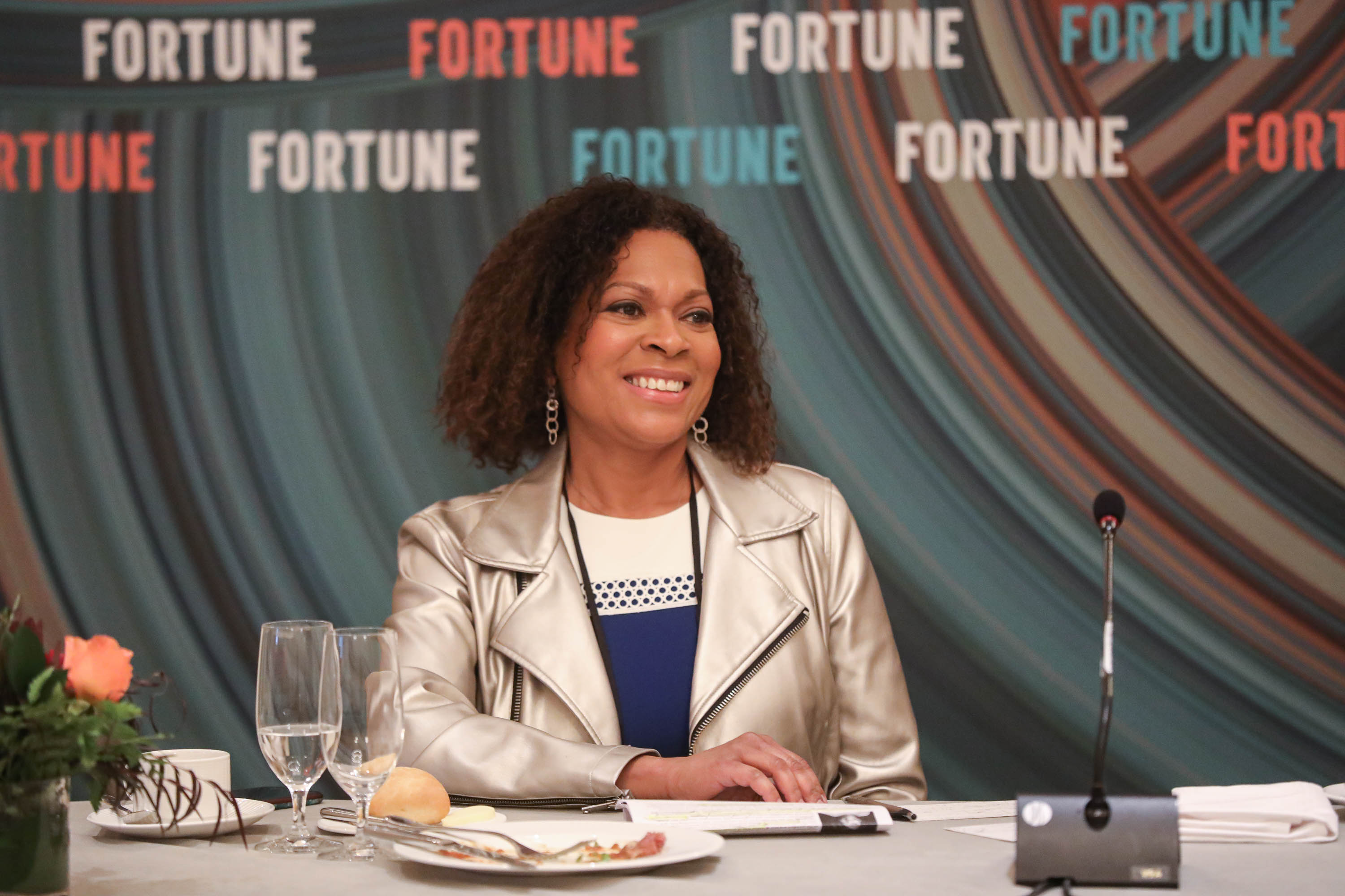 Johnita Due, executive vice president of integrity and inclusion at CNN Worldwide, speaks at Fortune's Impact Initiative summit in Atlanta, Ga. on Nov. 30, 2022.
