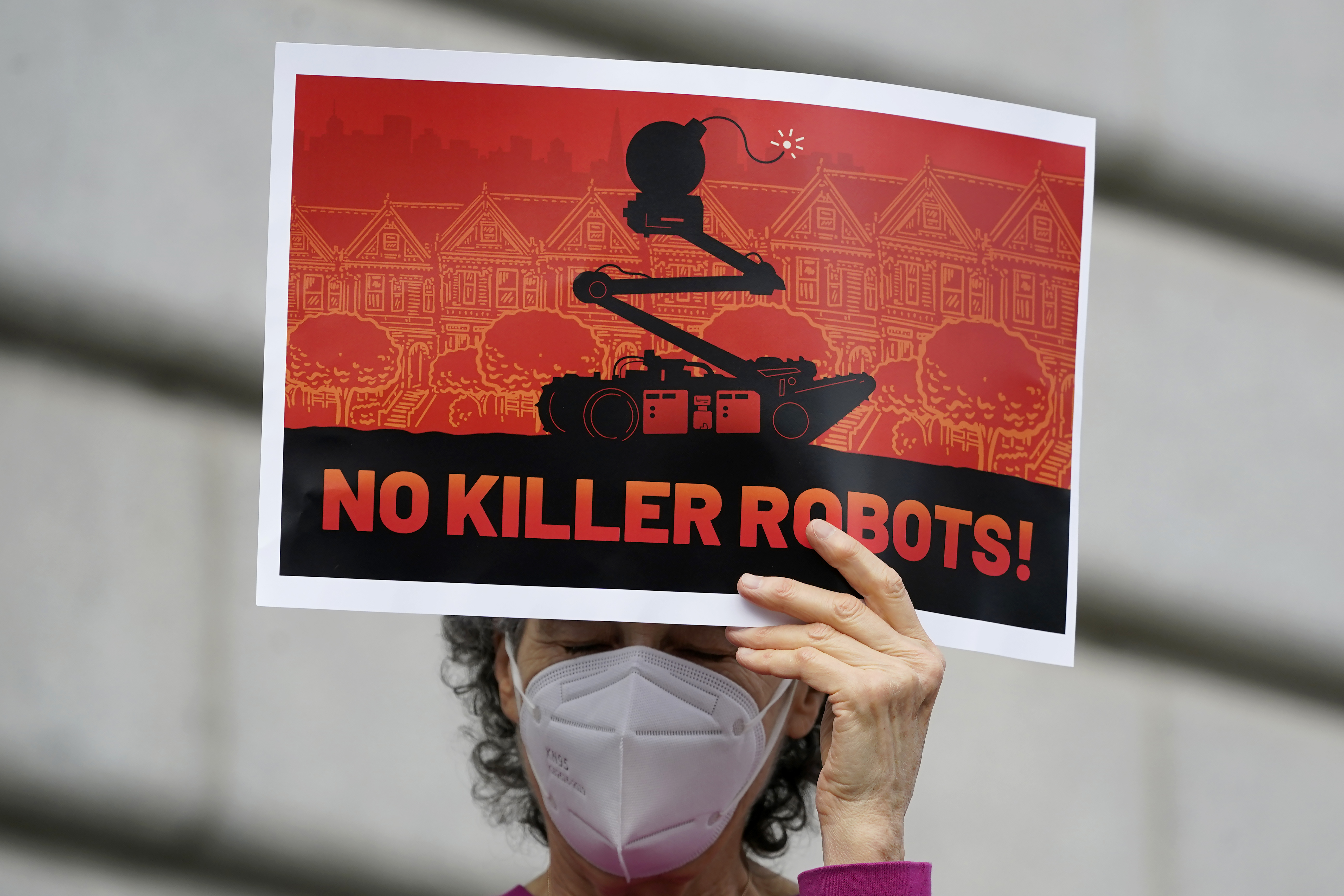 Killer robot protester