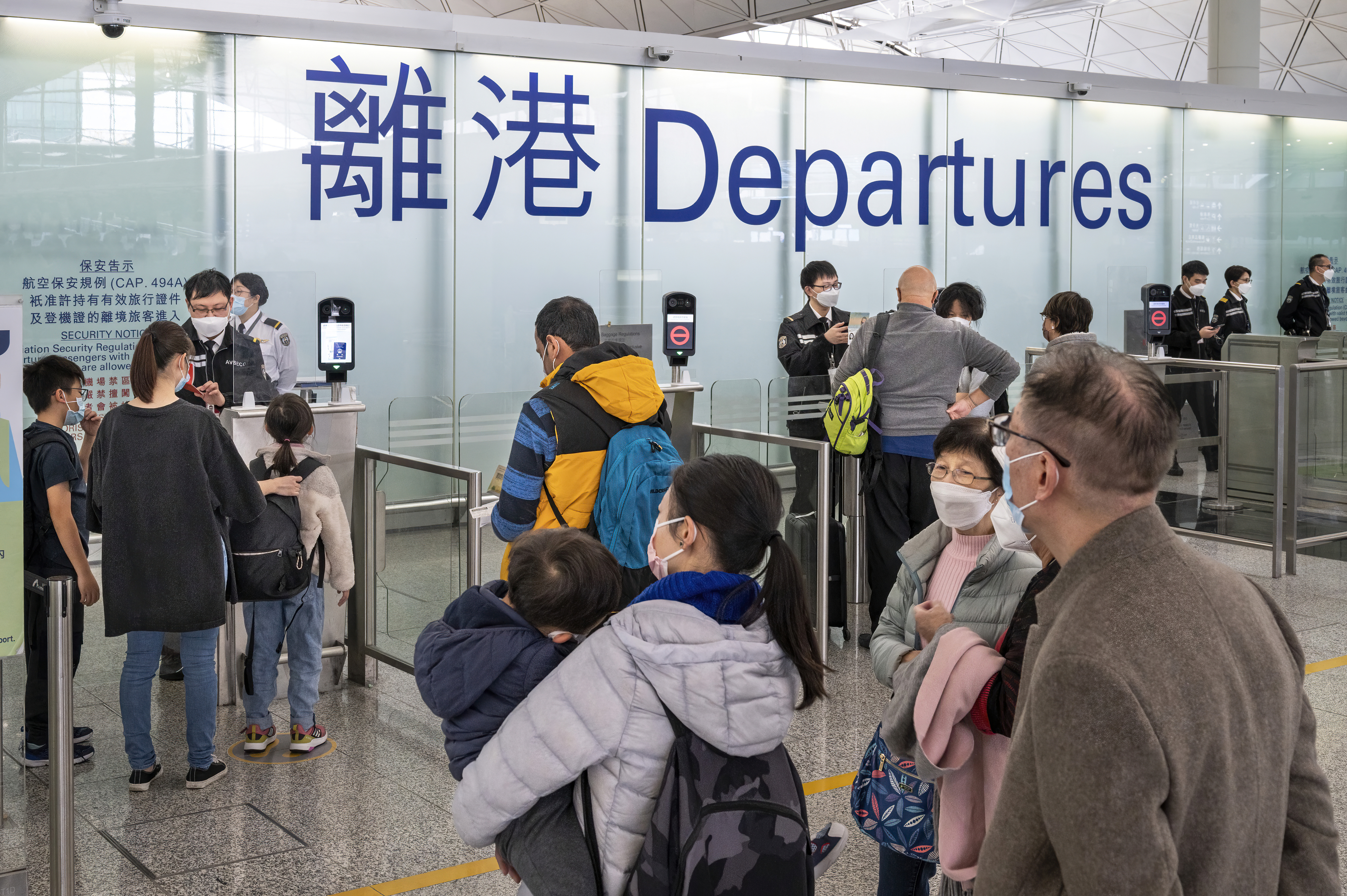 Hong Kong departures