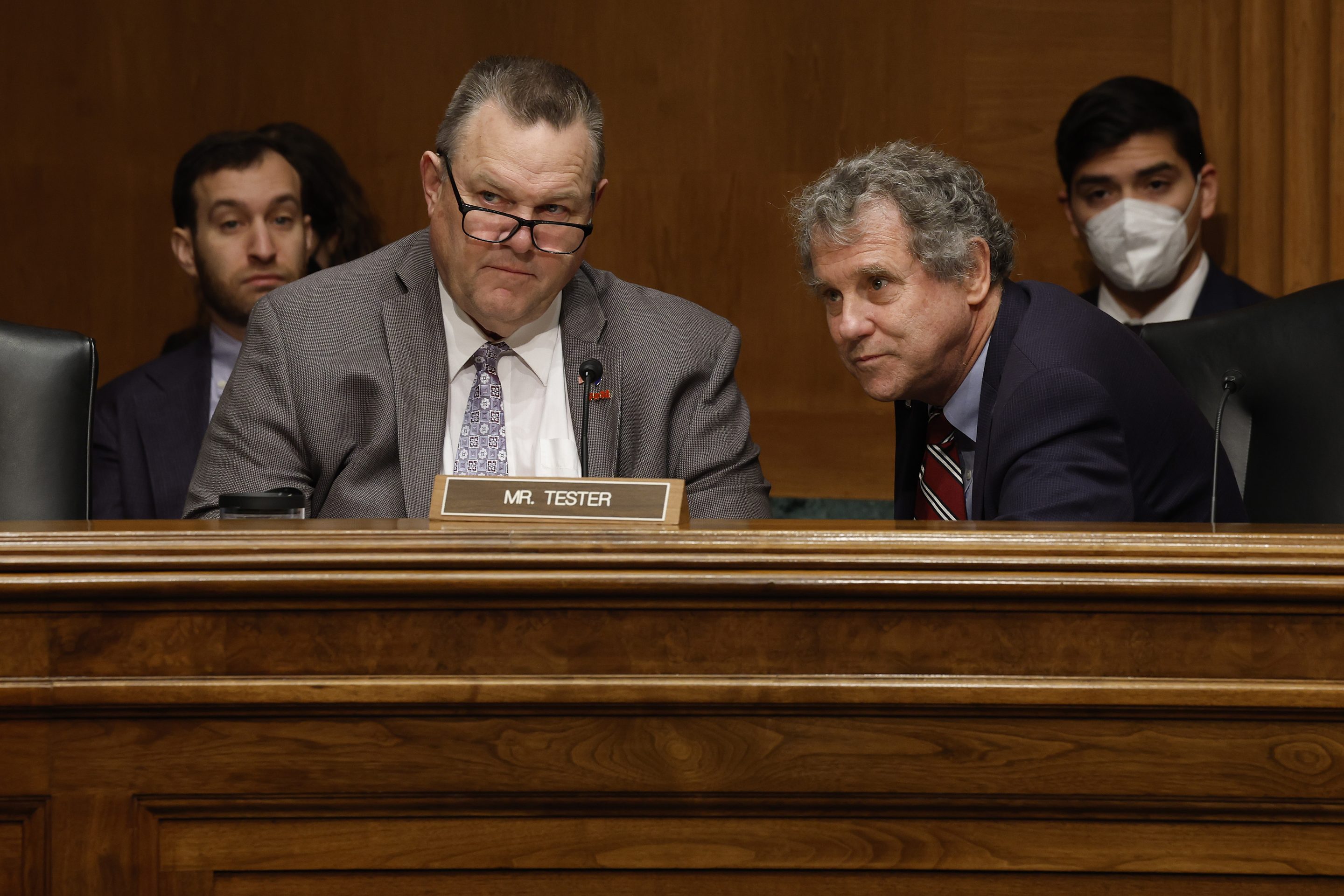Senators Sherrod Brown (right) and Jon Tester (left) are coming down hard on crypto—and they're not alone. 