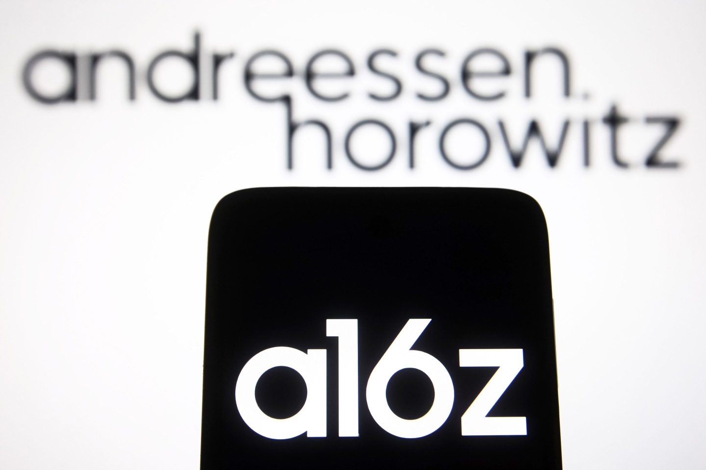 A photo illustration of the a16z logo