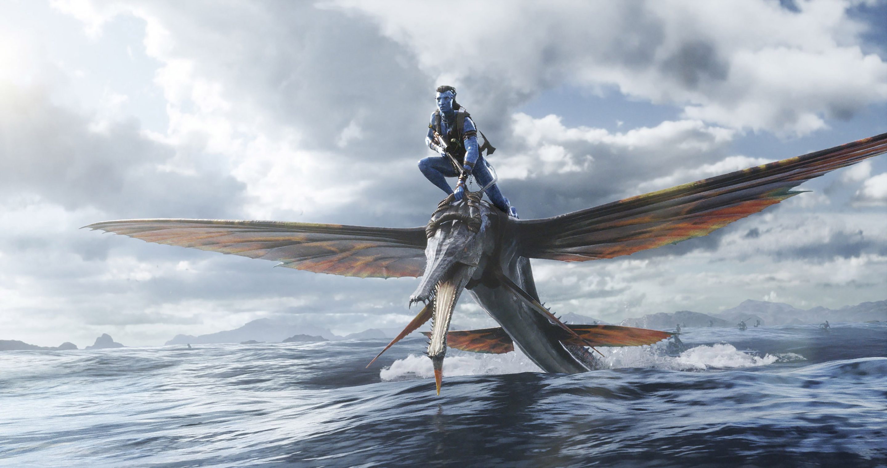 Jake Sully, portrayed by Sam Worthington, in "Avatar: The Way of Water."