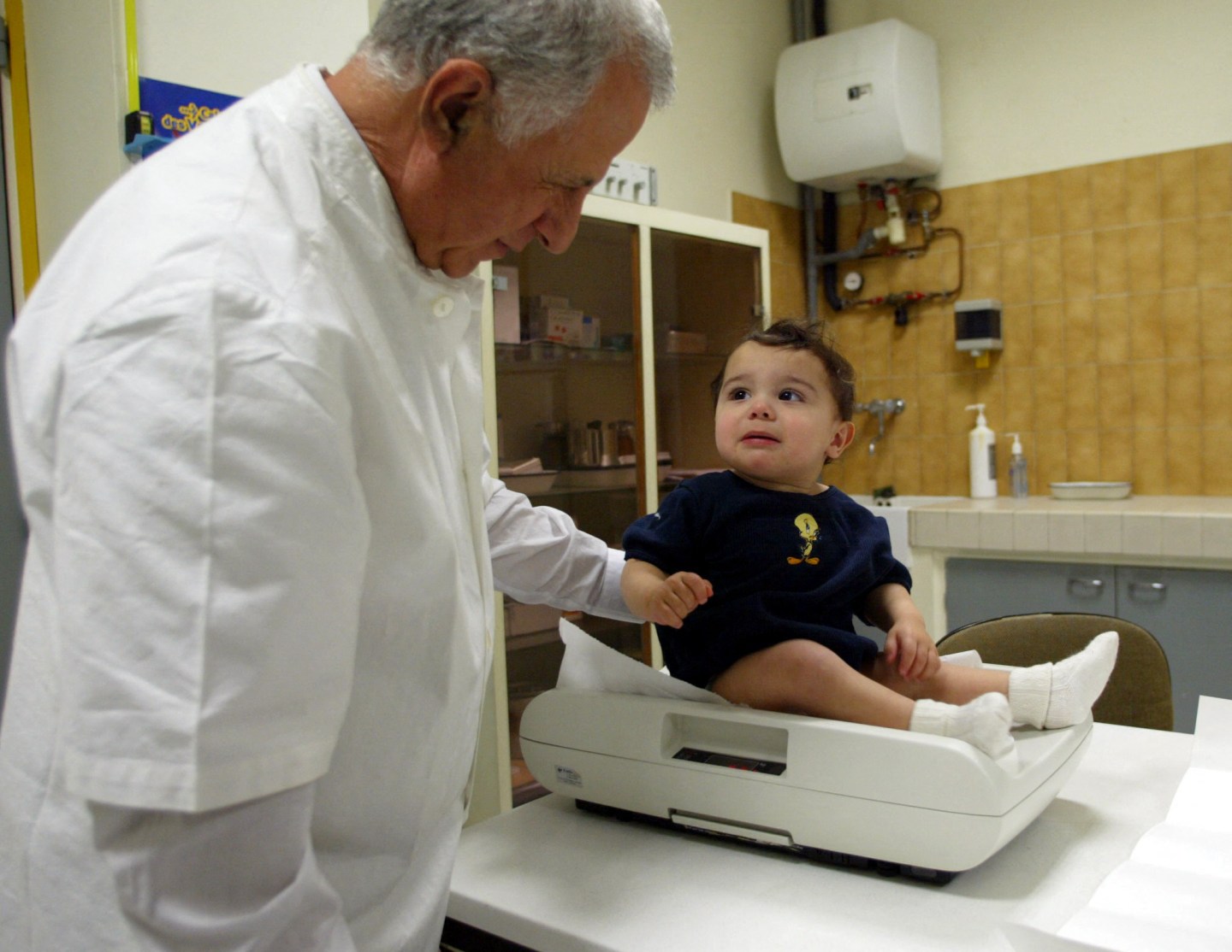 Doctor with baby