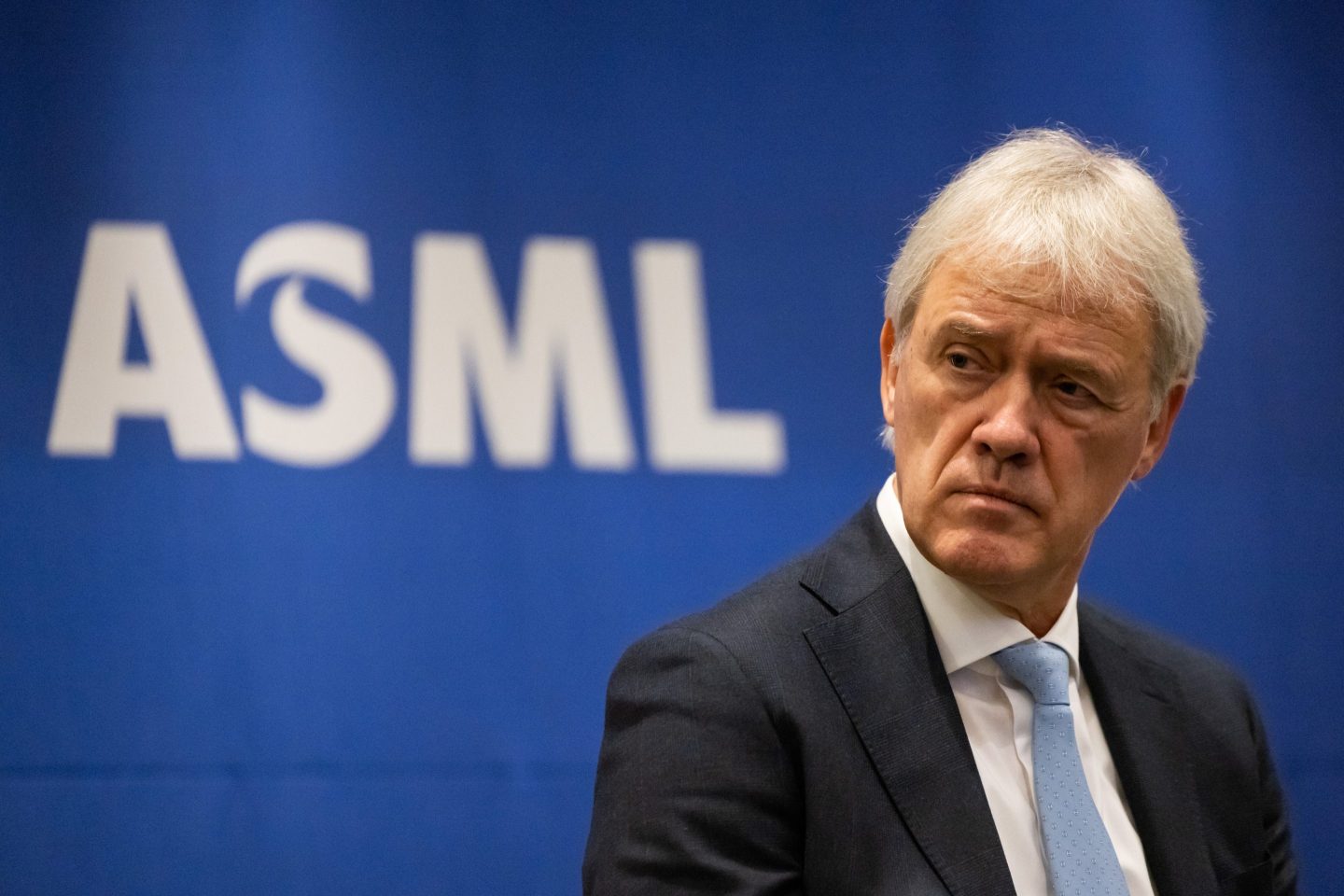 Peter Wennink, chief executive officer of ASML Holding NV, attends a press conference in Seoul, South Korea, on Tuesday, Nov. 15, 2022.