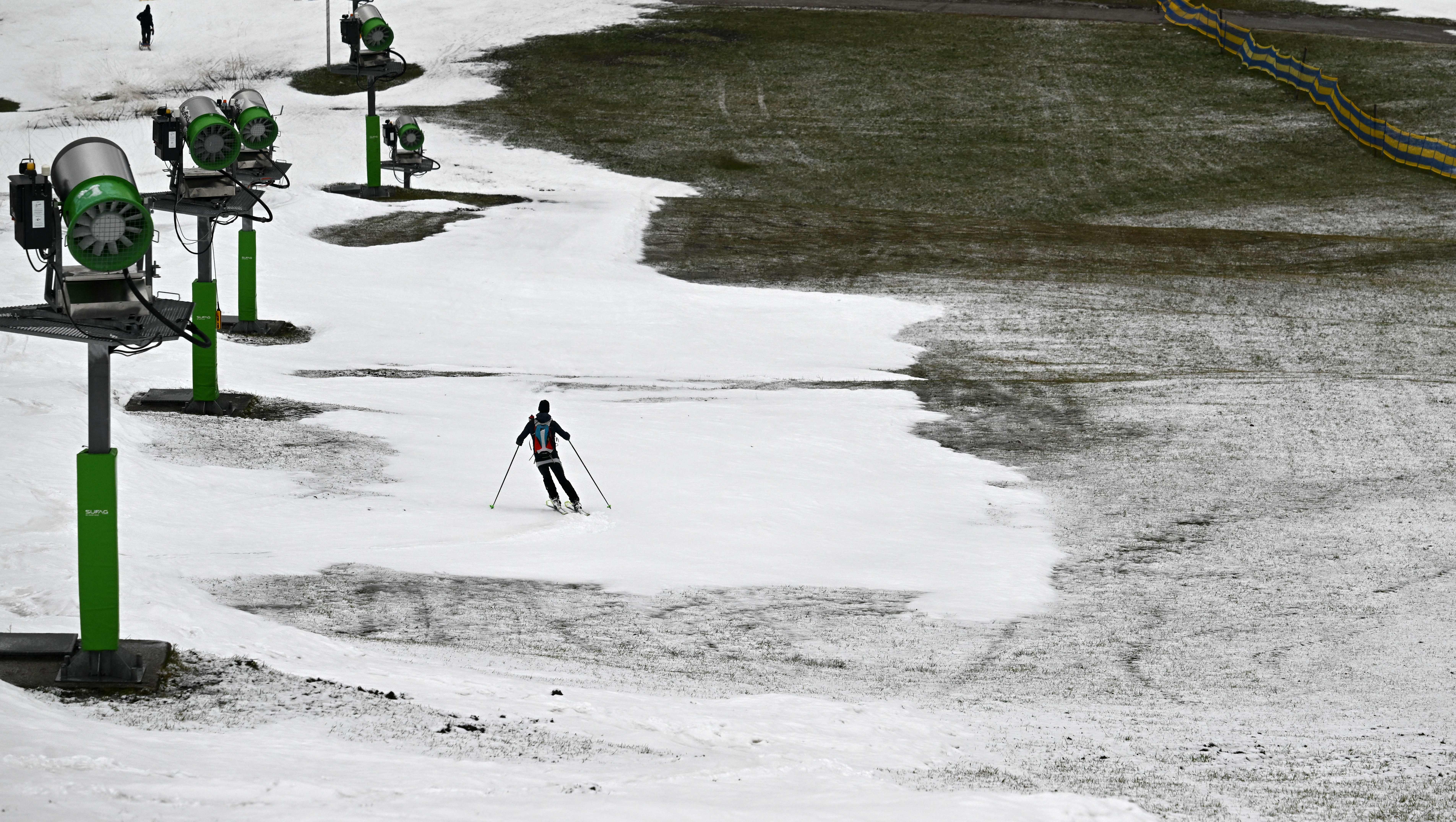 Slopes have been closed in some of Europe's ski regions due to this winter's warm weather.