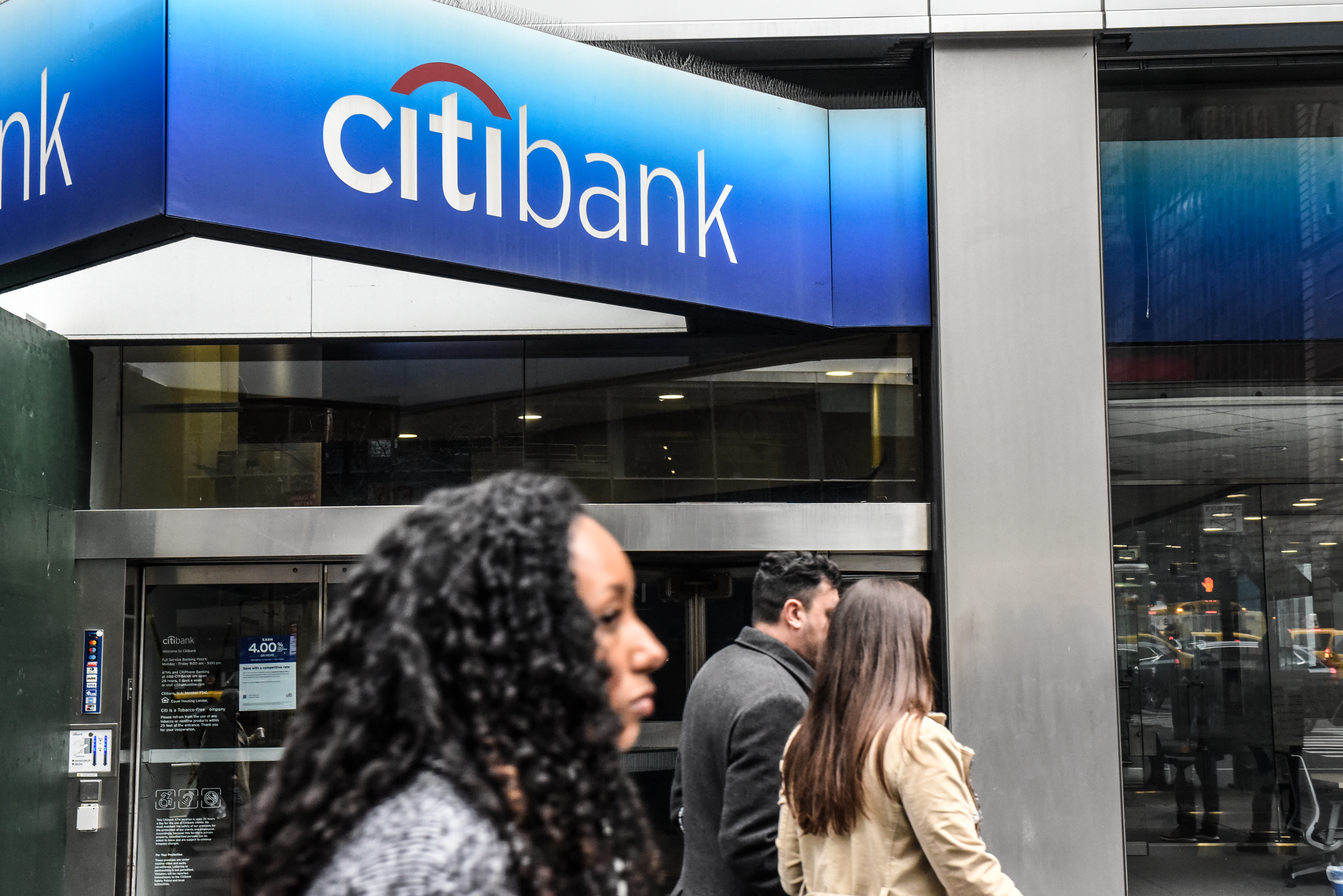 A Citibank branch in New York on Jan. 12, 2023.