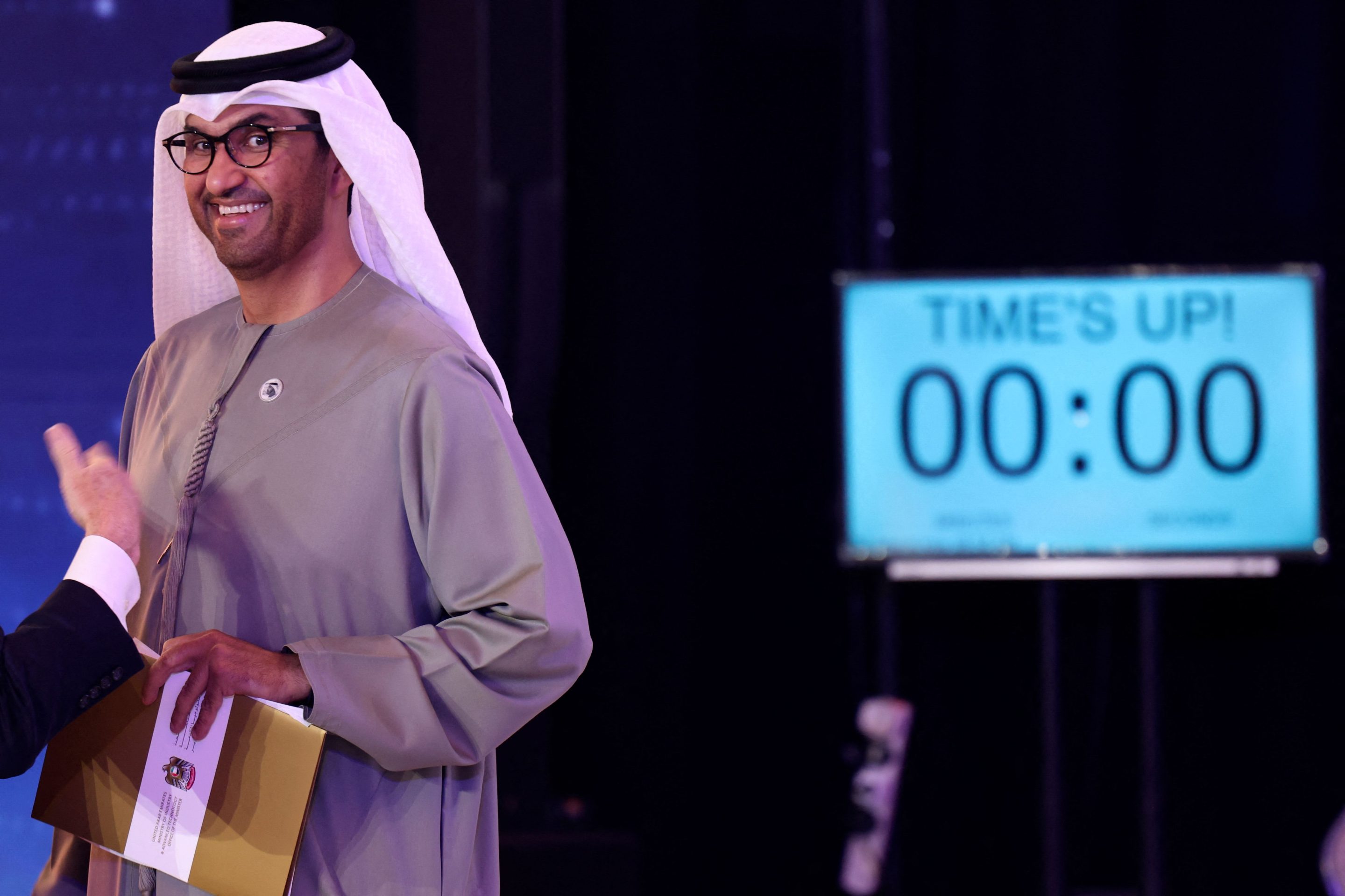 Sultan Ahmed al-Jaber in Abu Dhabi on Saturday.