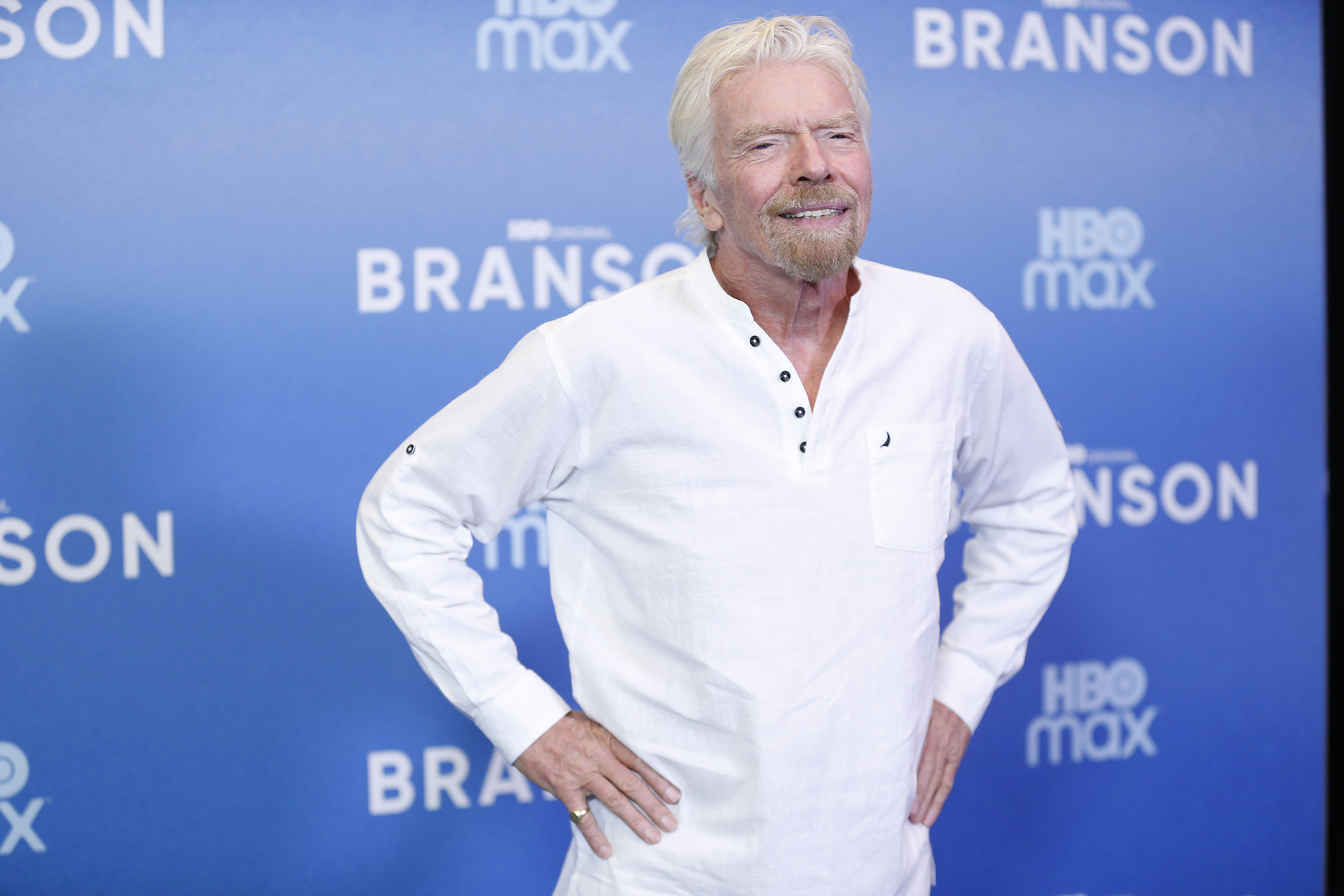Sir Richard Branson attends "Branson" New York Premiere at HBO Screening Room on November 29, 2022 in New York City.