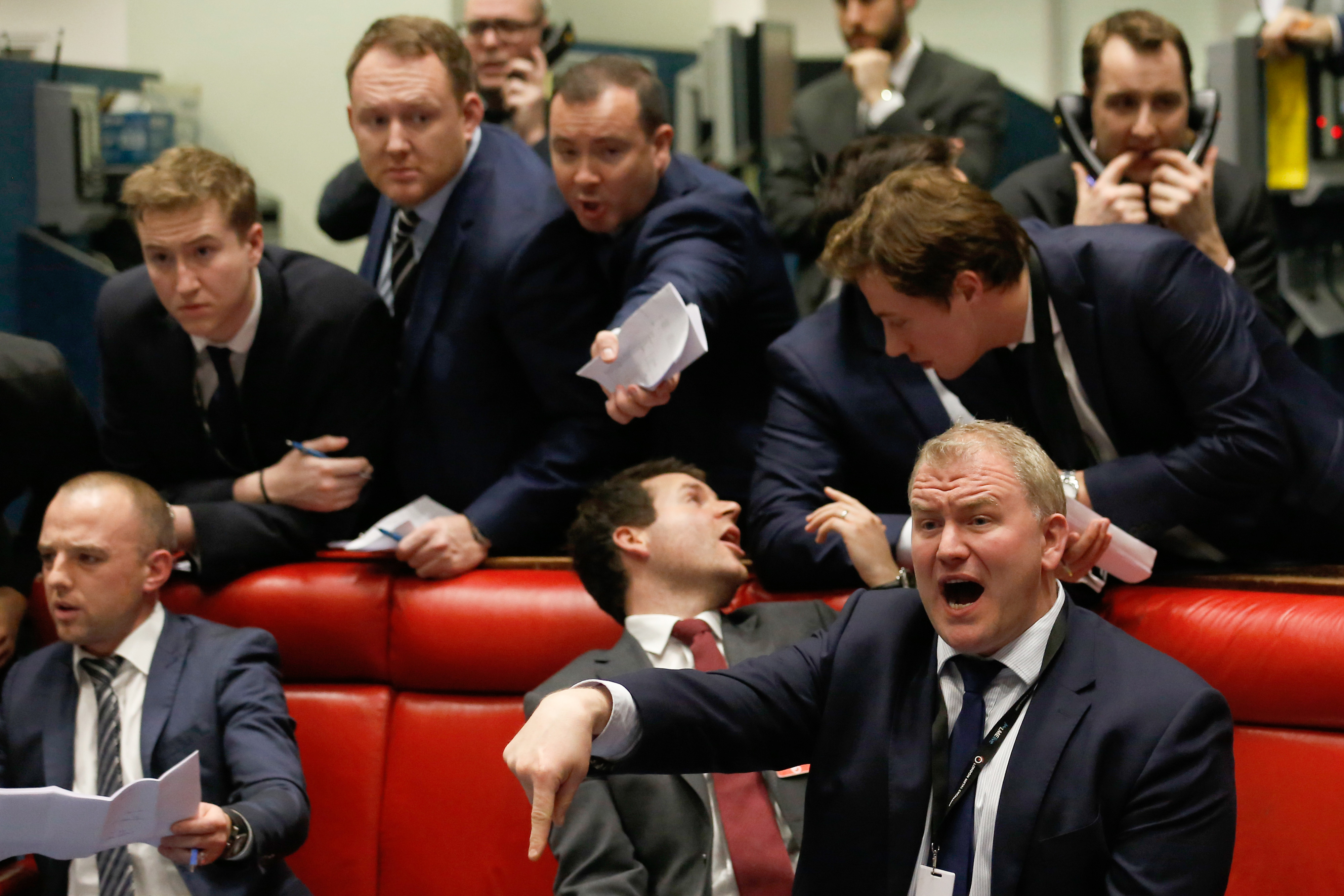 Traders on the floor of the London Metal Exchange in 2016.