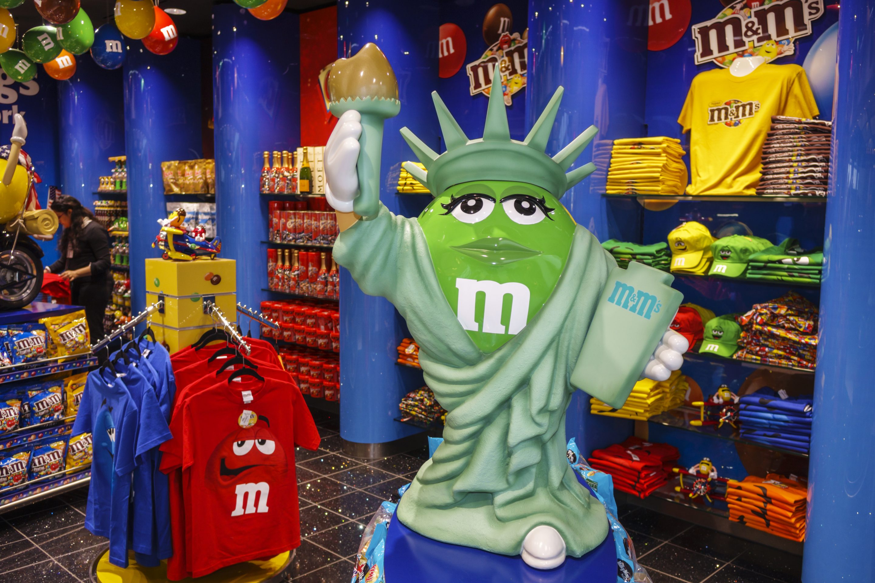 An M&M's candy store at JFK International Airport in New York City.