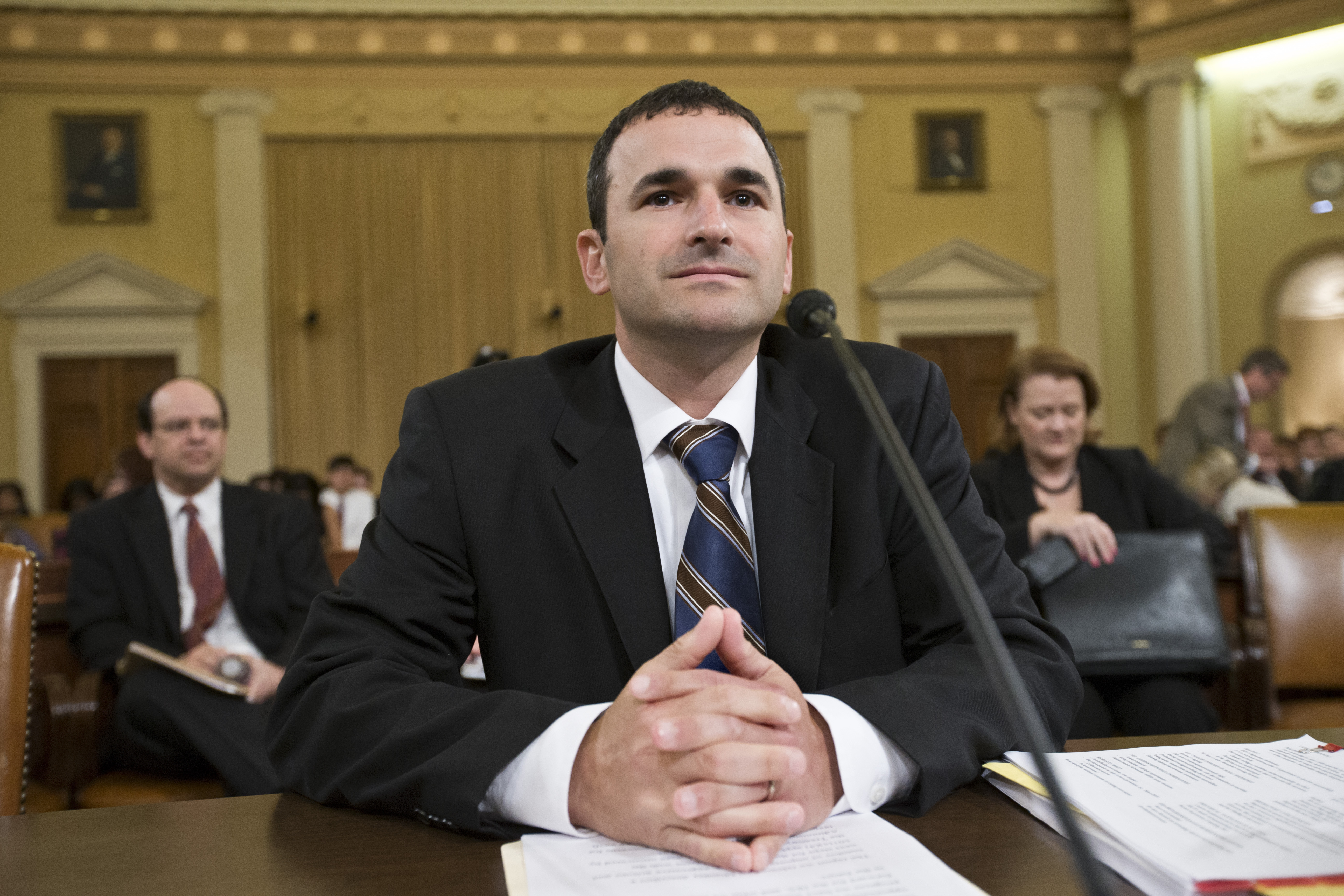 Then-acting IRS Commissioner Danny Werfel prepares to testify on Capitol Hill in Washington, June 27, 2013, before the House Ways and Means Committee hearing.