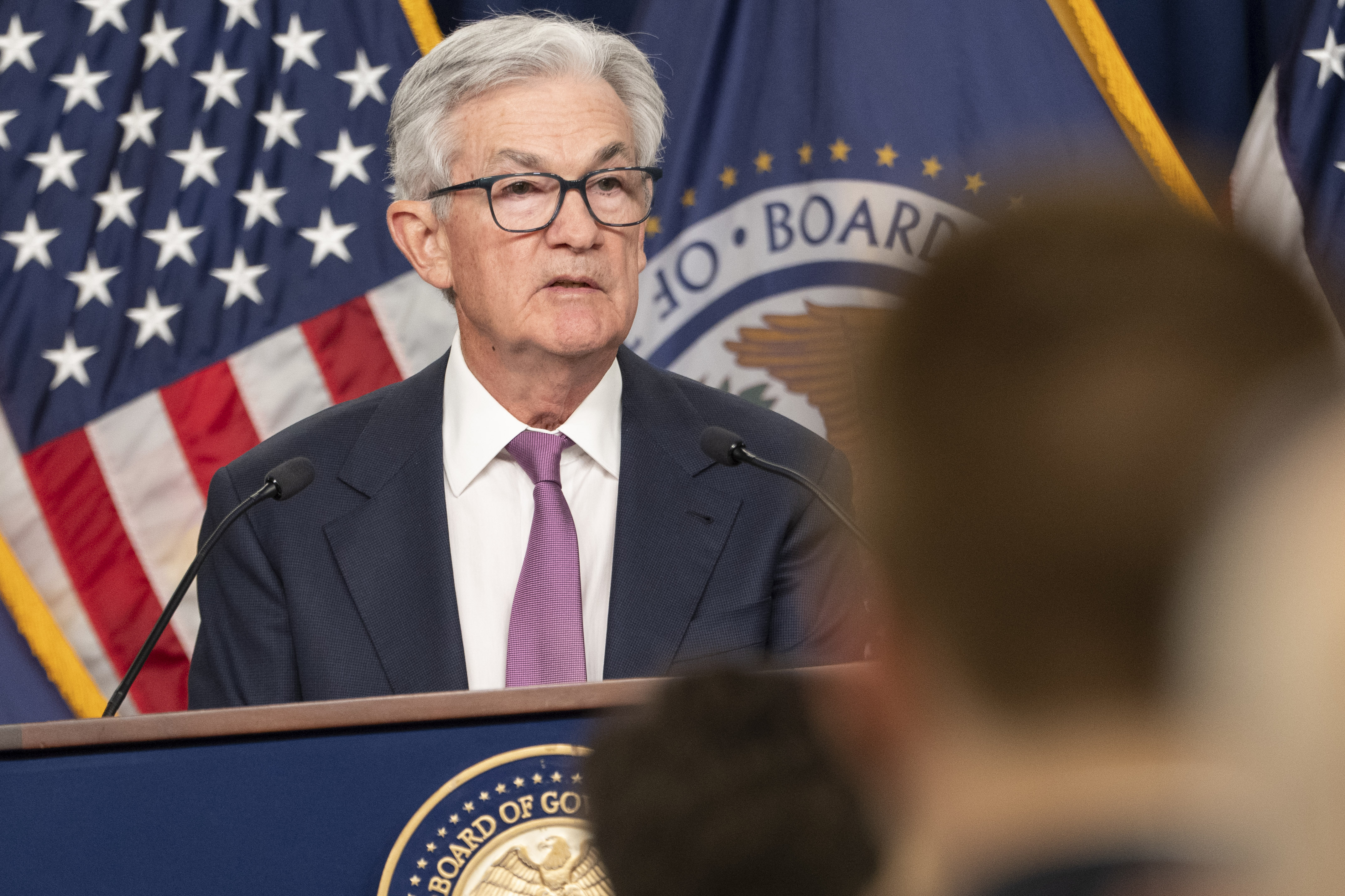 Federal Reserve chairman Jerome Powell speaks during a news conference, Wednesday, Feb. 1, 2023, at the Federal Reserve Board in Washington.