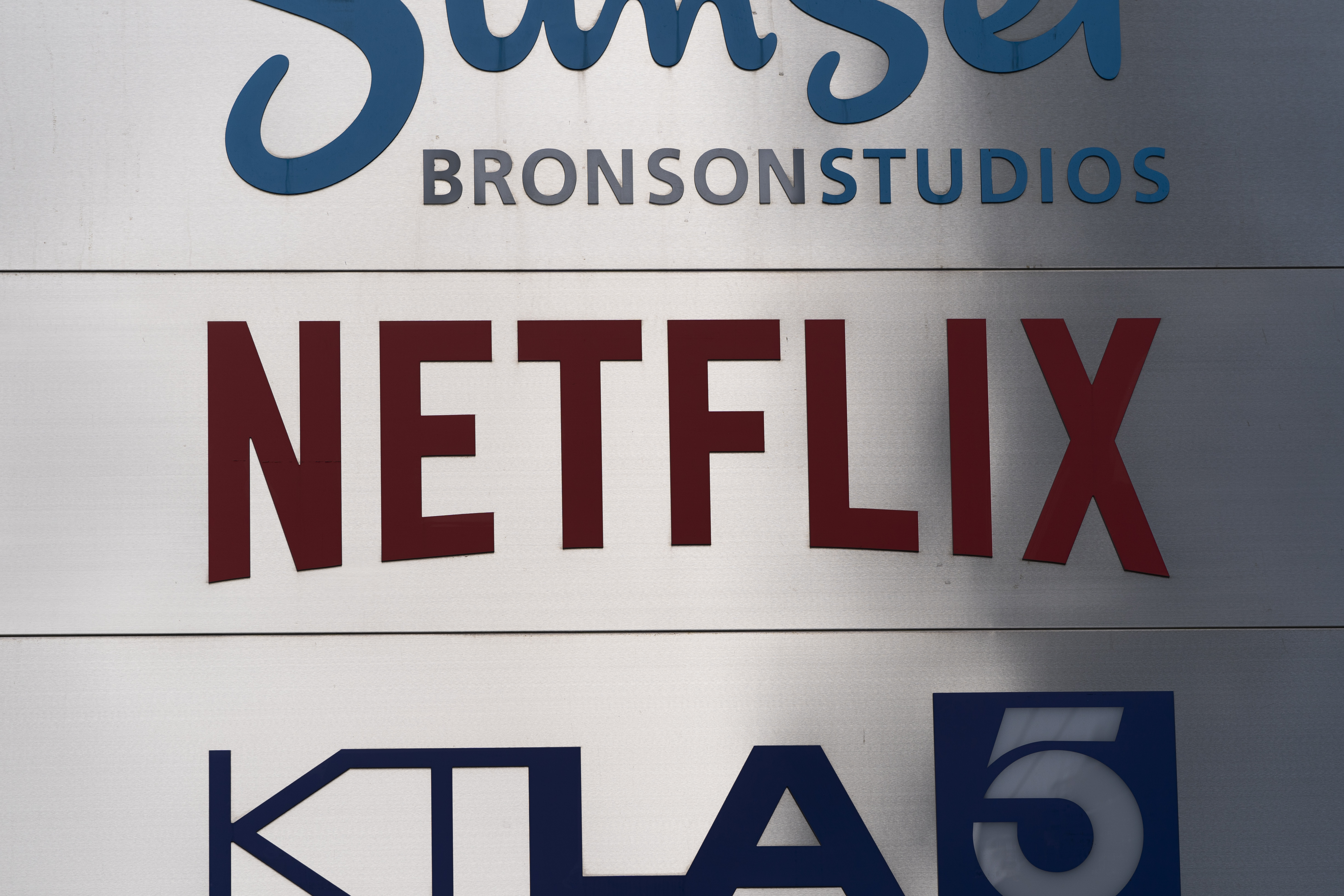 Netflix sign is photographed outside its office building in Los Angeles, Wednesday, April 20, 2022.