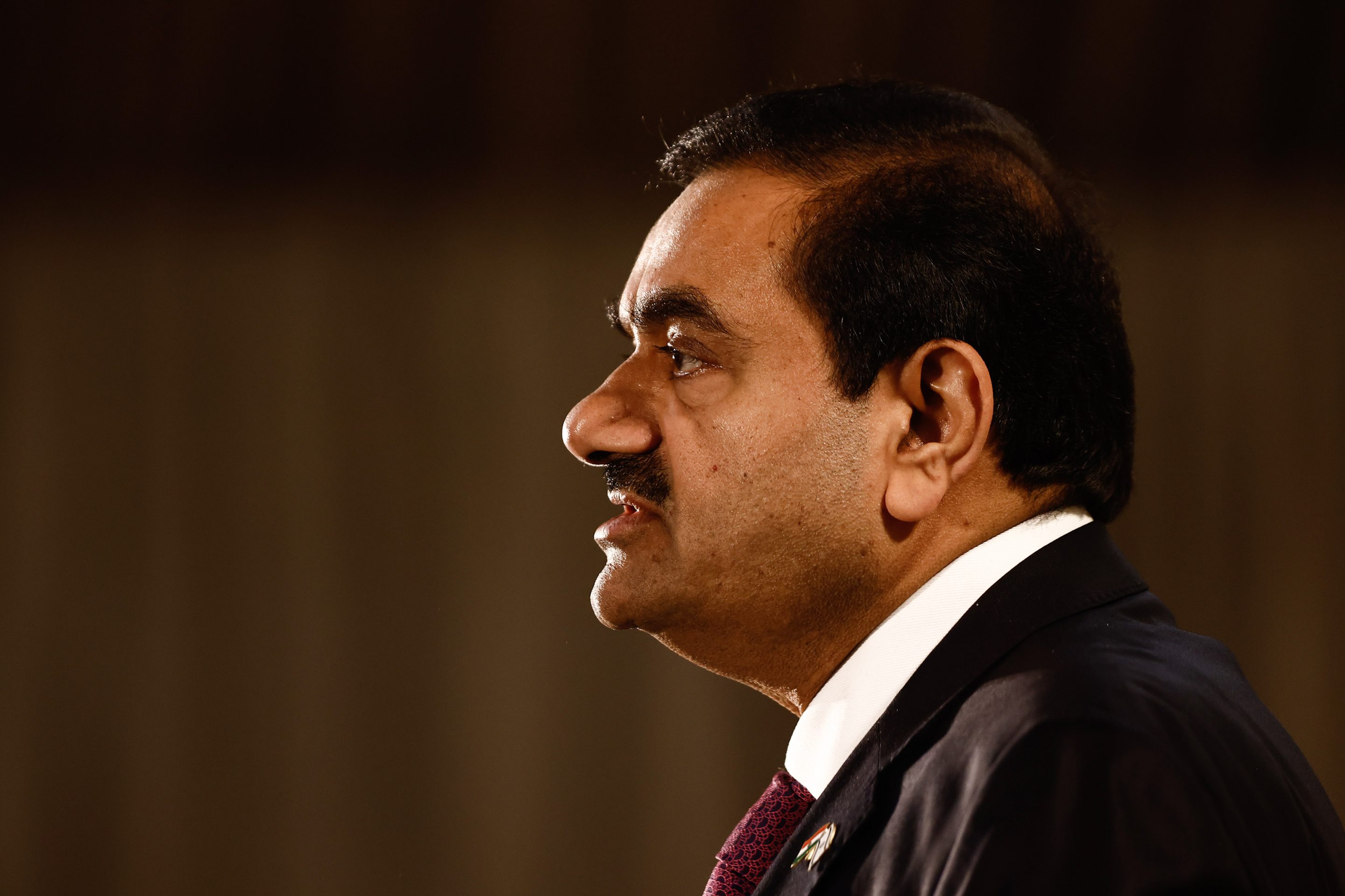 Gautam Adani, billionaire and chairman of Adani Group, during an event at the Port of Haifa in Haifa, Israel, on Tuesday.