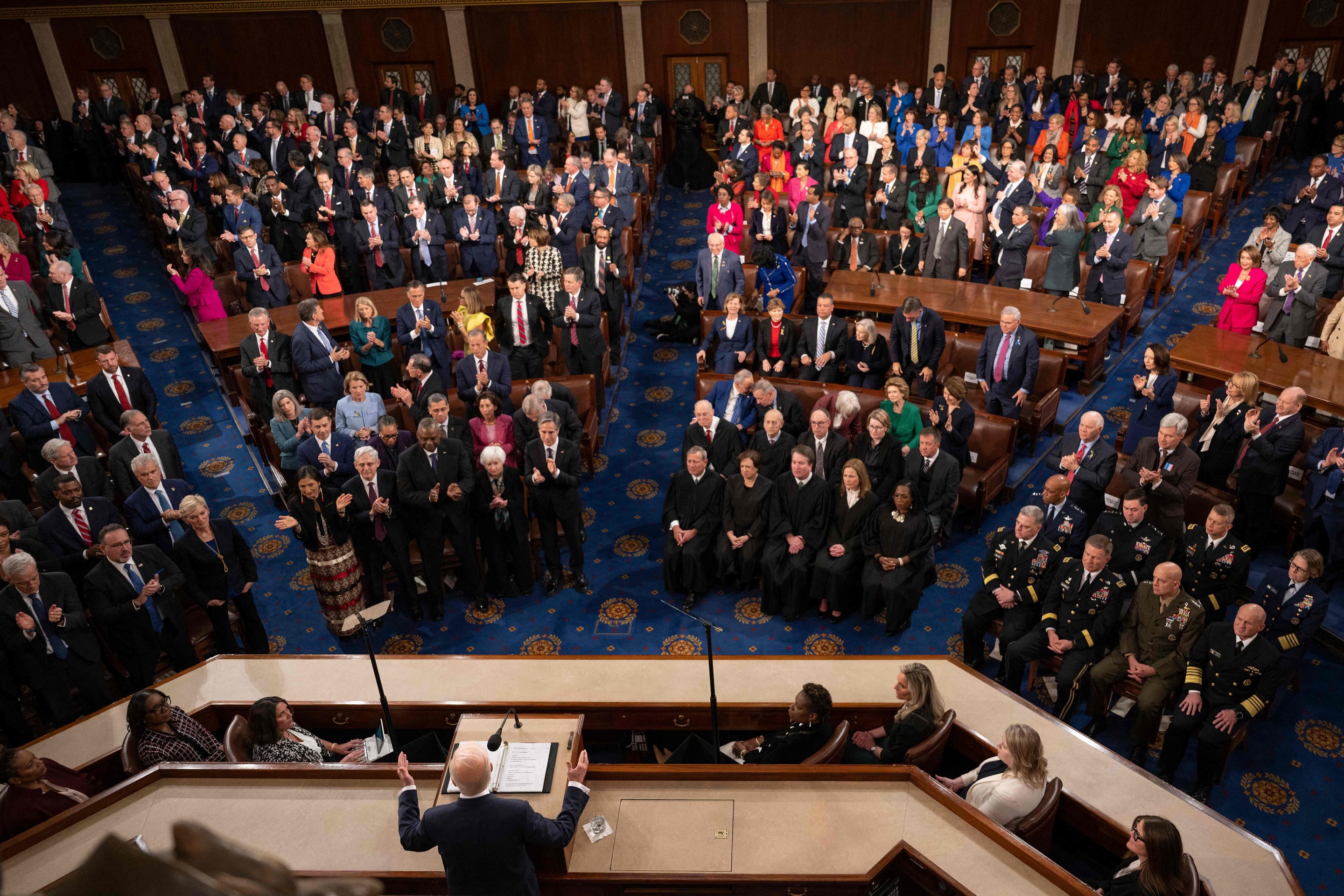 President Joe Biden delivers the State of the Union address on Feb. 7.