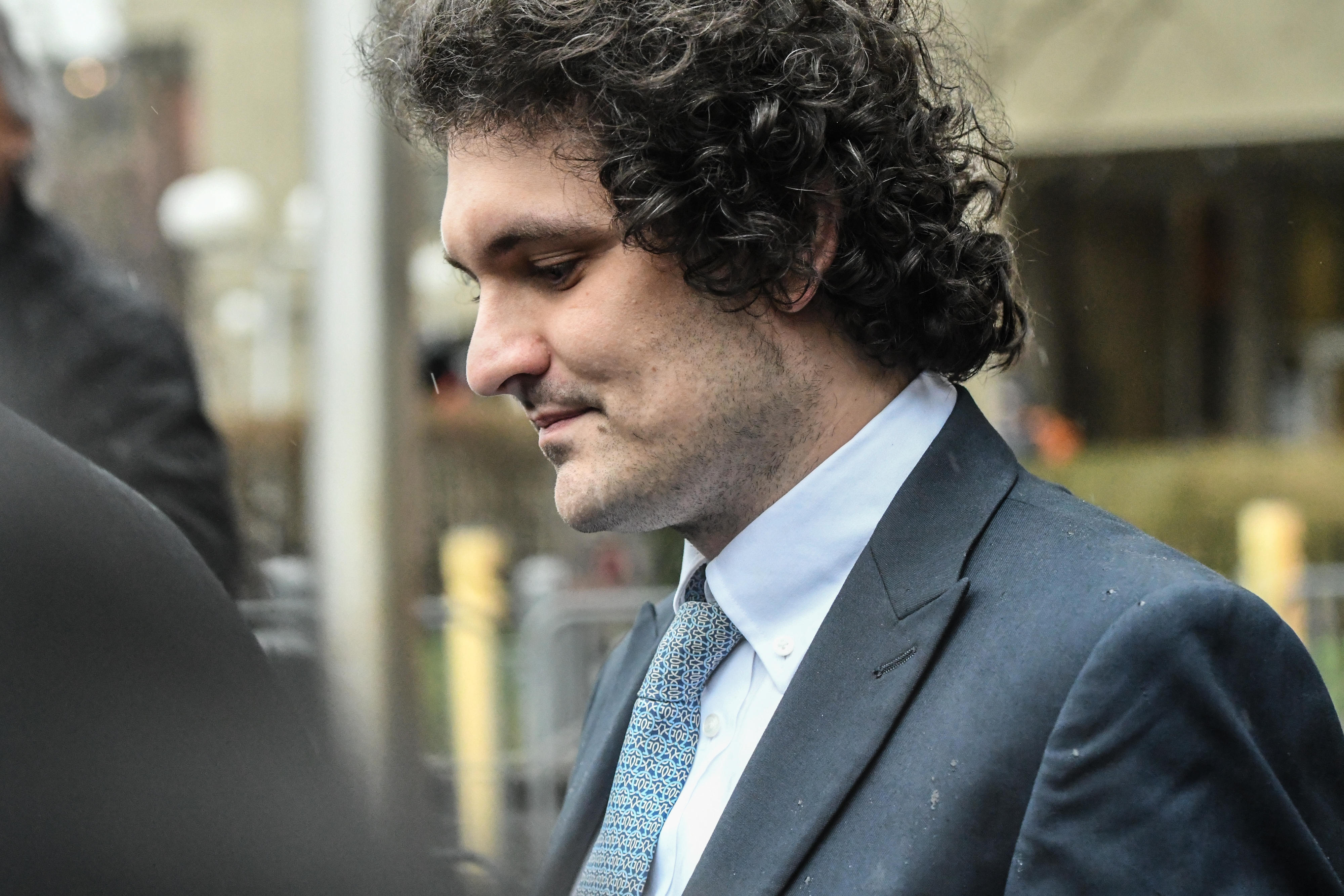 Samuel Bankman-Fried departs from federal court in New York on February 16, 2023.