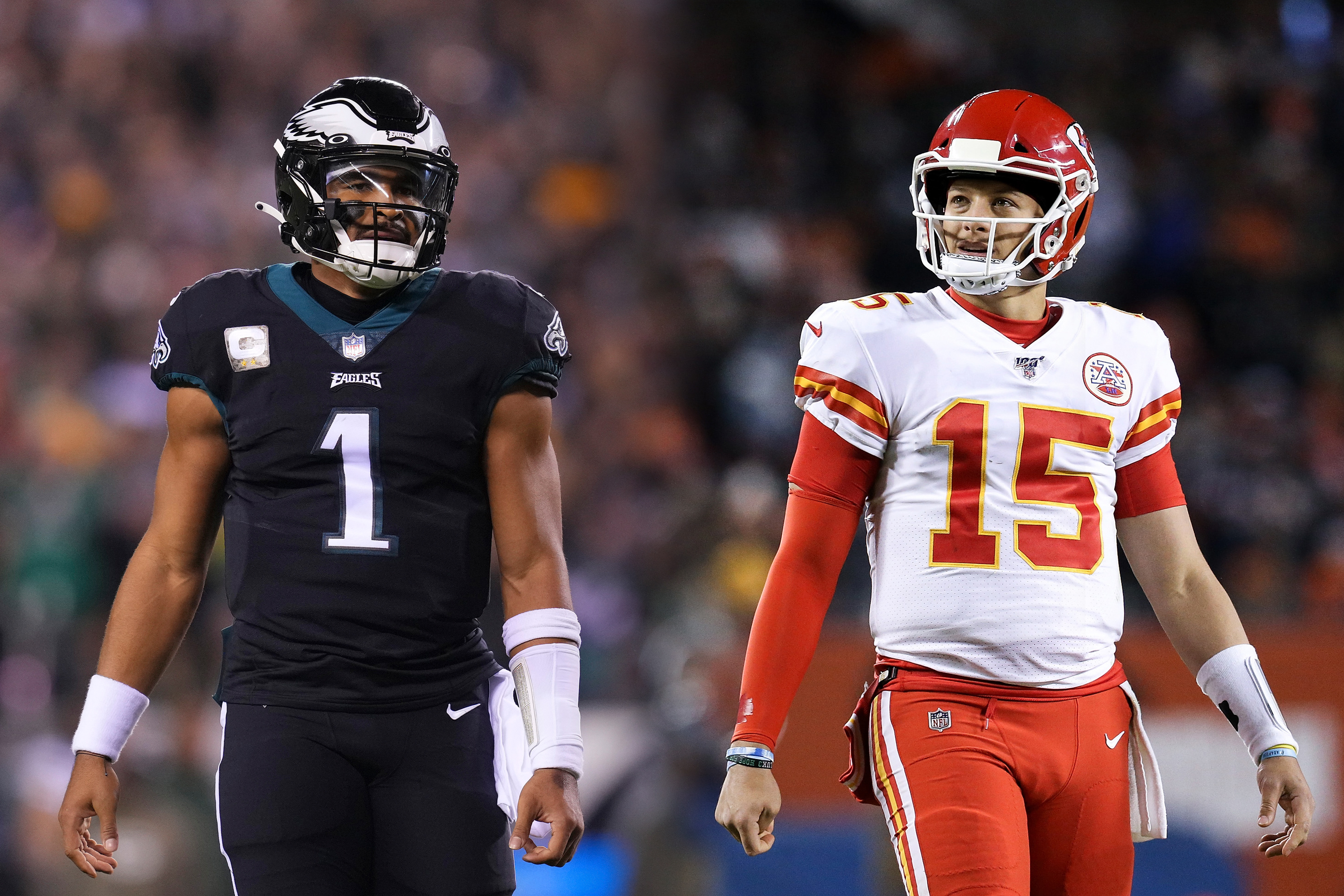 Two football players.