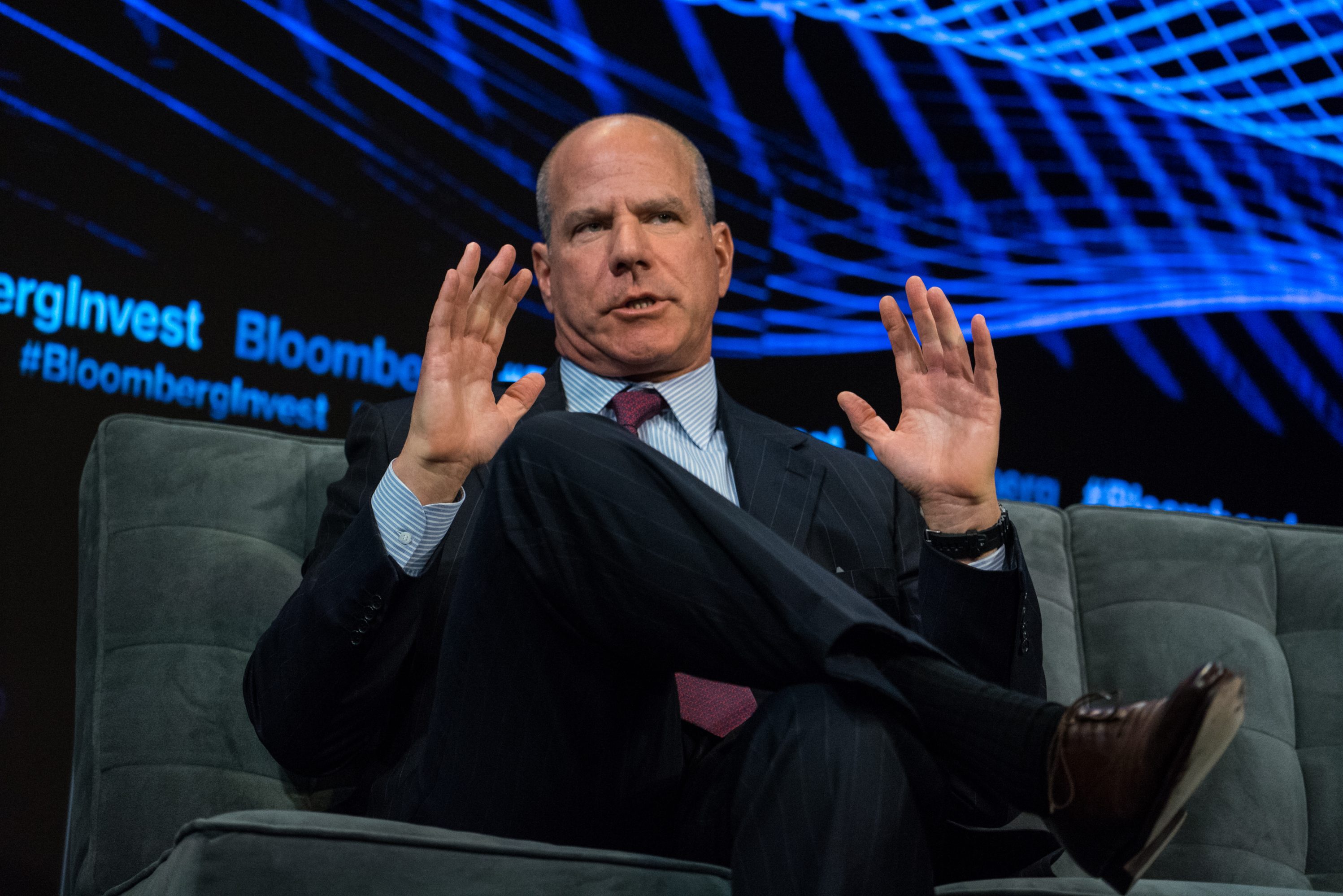 Jon Winkelried, CEO of TPG Capital, speaks during the Bloomberg Invest Summit in New York.