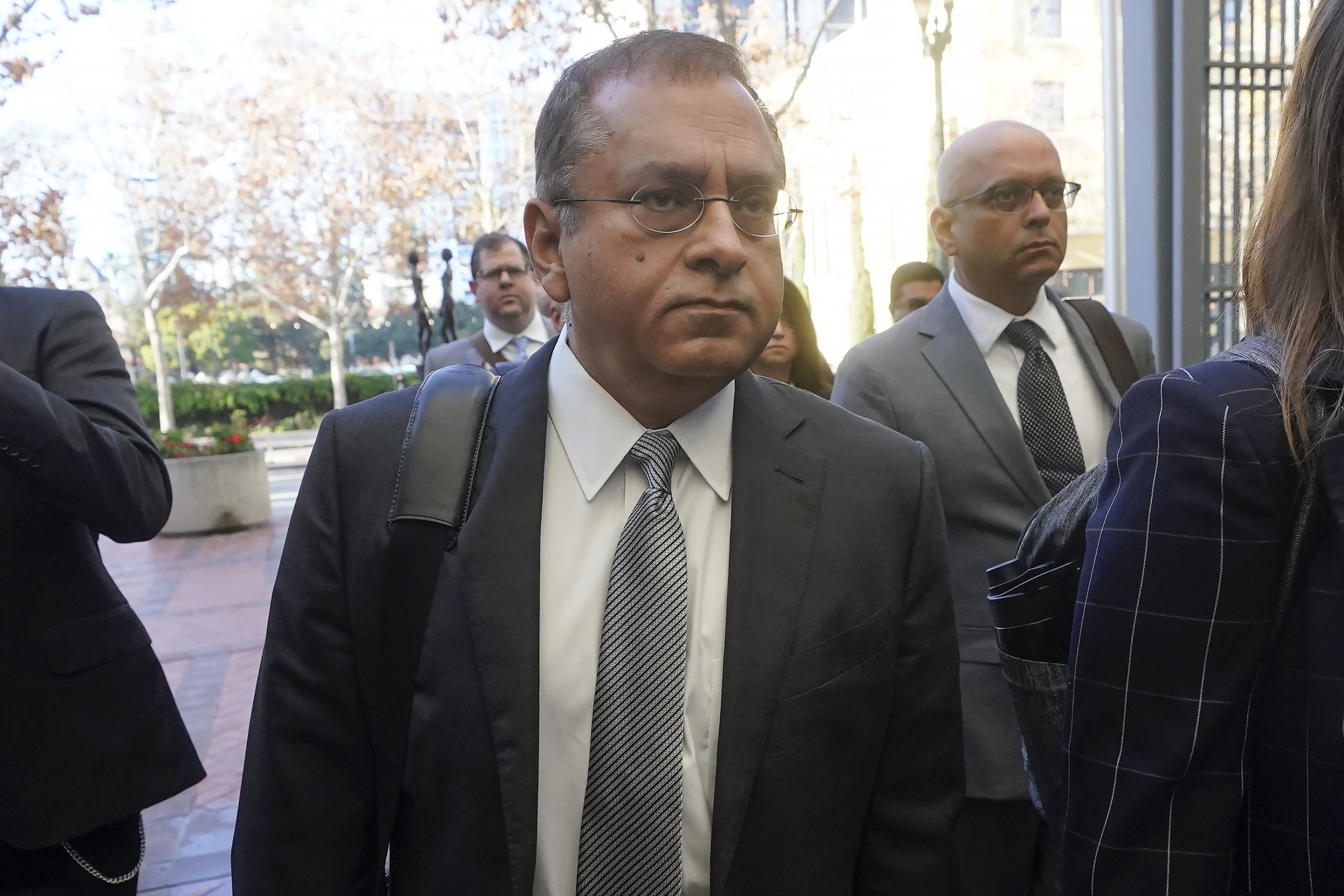 Ramesh "Sunny" Balwani, the former lover and business partner of Theranos CEO Elizabeth Holmes, arrives at federal court in San Jose, Calif. on Dec. 7, 2022.