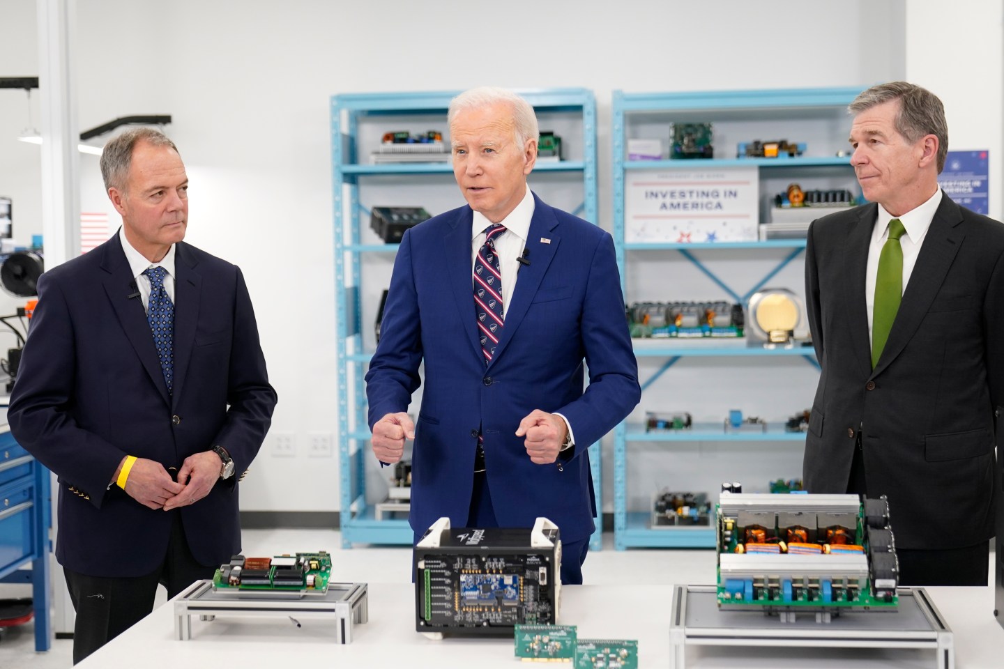 President Biden visits a semiconductor manufacturer to highlight the $280 billion CHIPS Act ahead of the new budget showdown