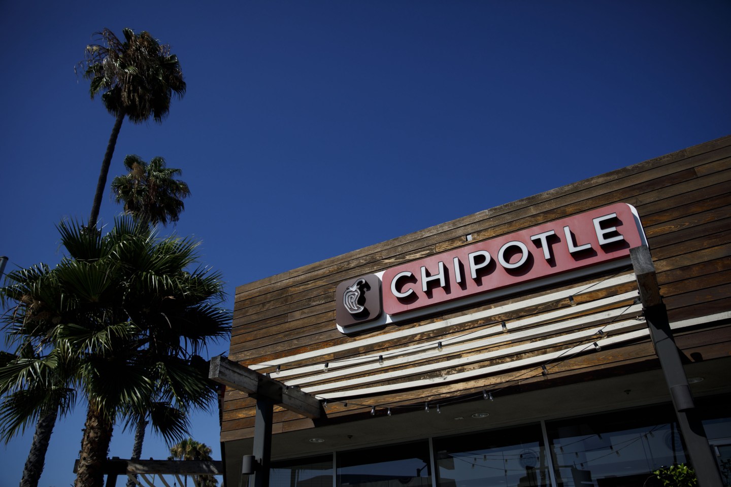 Chipotle Mexican Grill Inc. signage is displayed outside a restaurant in Culver City, California, U.S.,