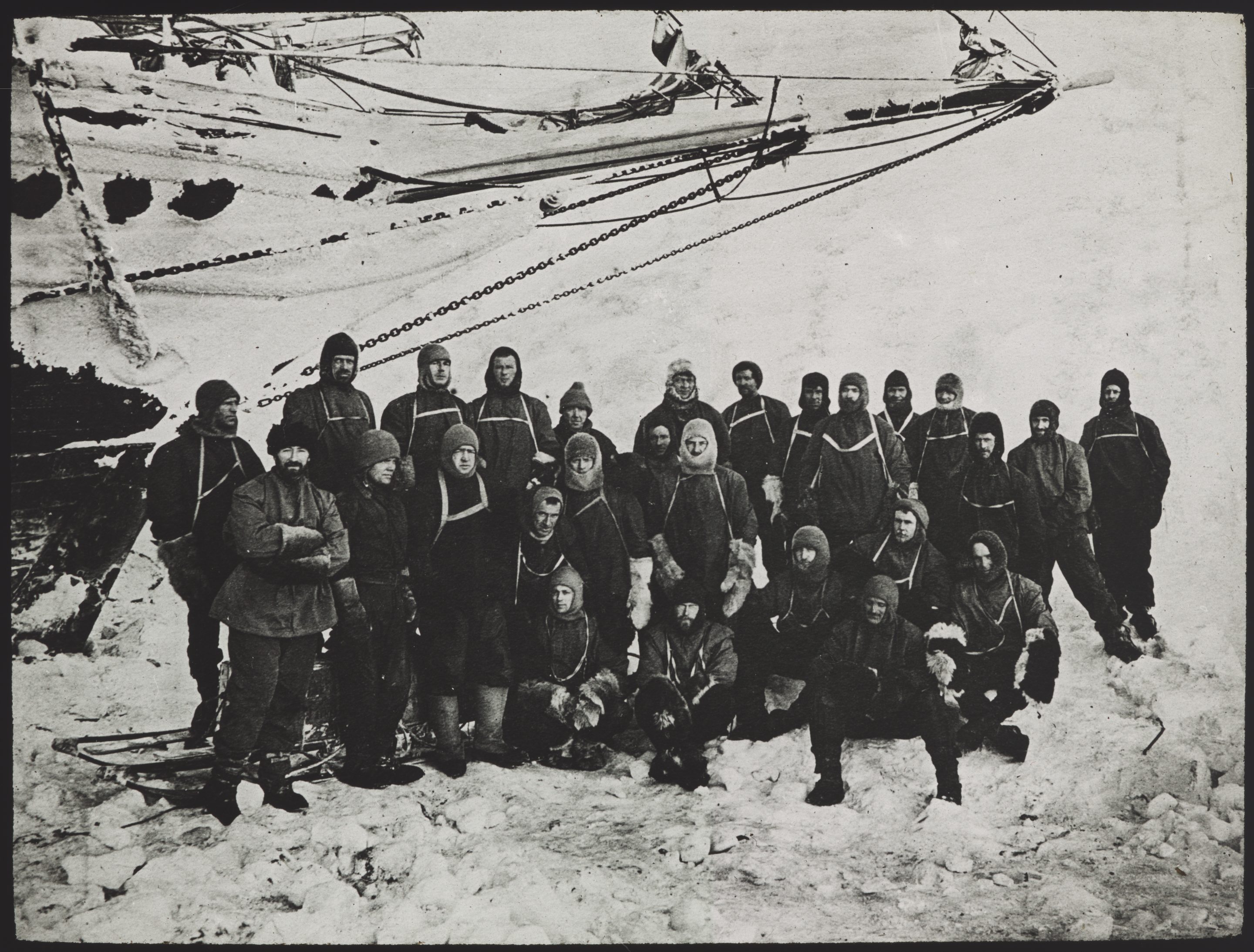 The Weddell Sea Party, August 1915, from a collection of lantern slides, which belonged to Reginald James.