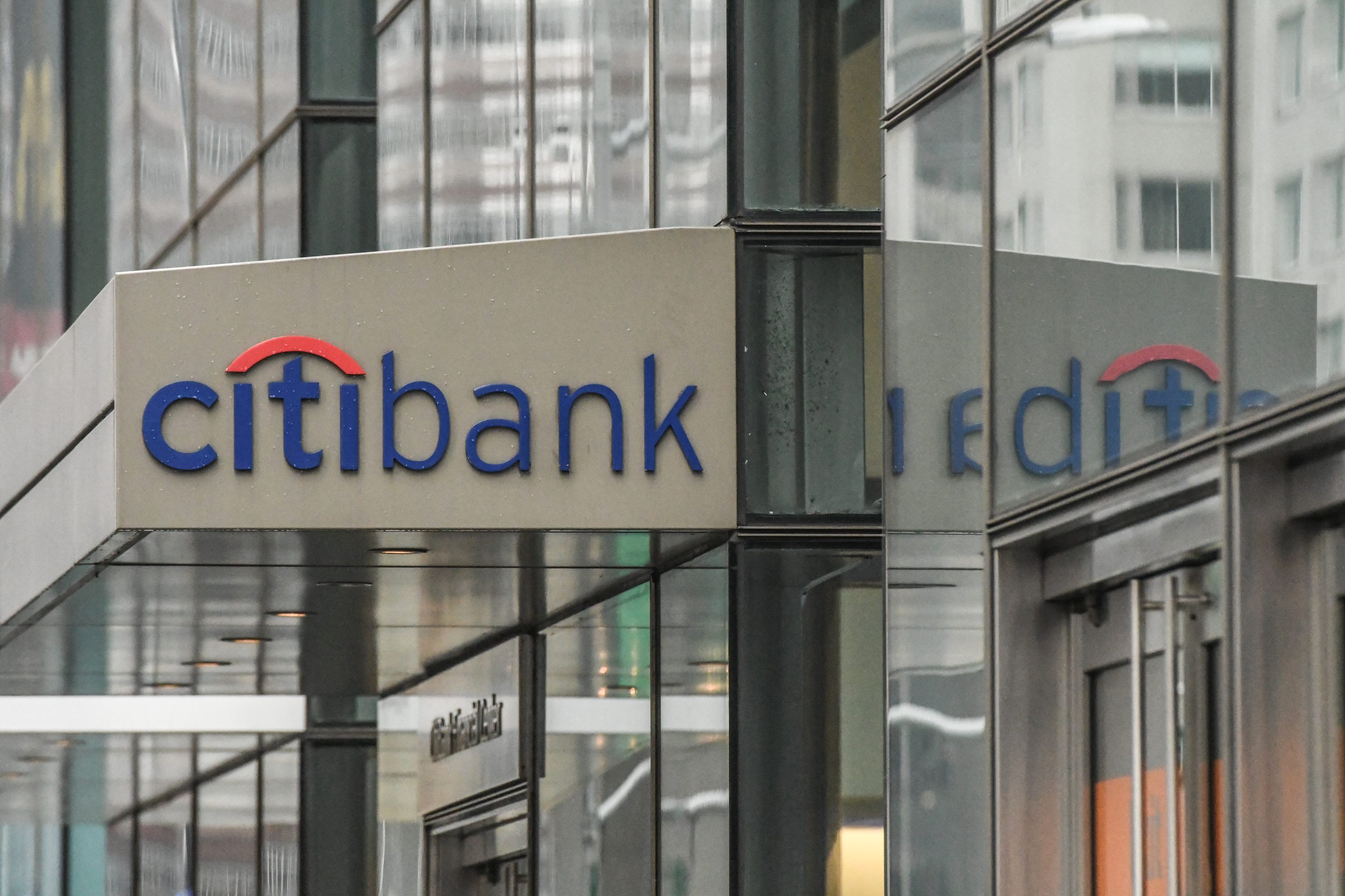 Signage outside a Citibank branch in New York on Thursday, Jan. 12, 2023.