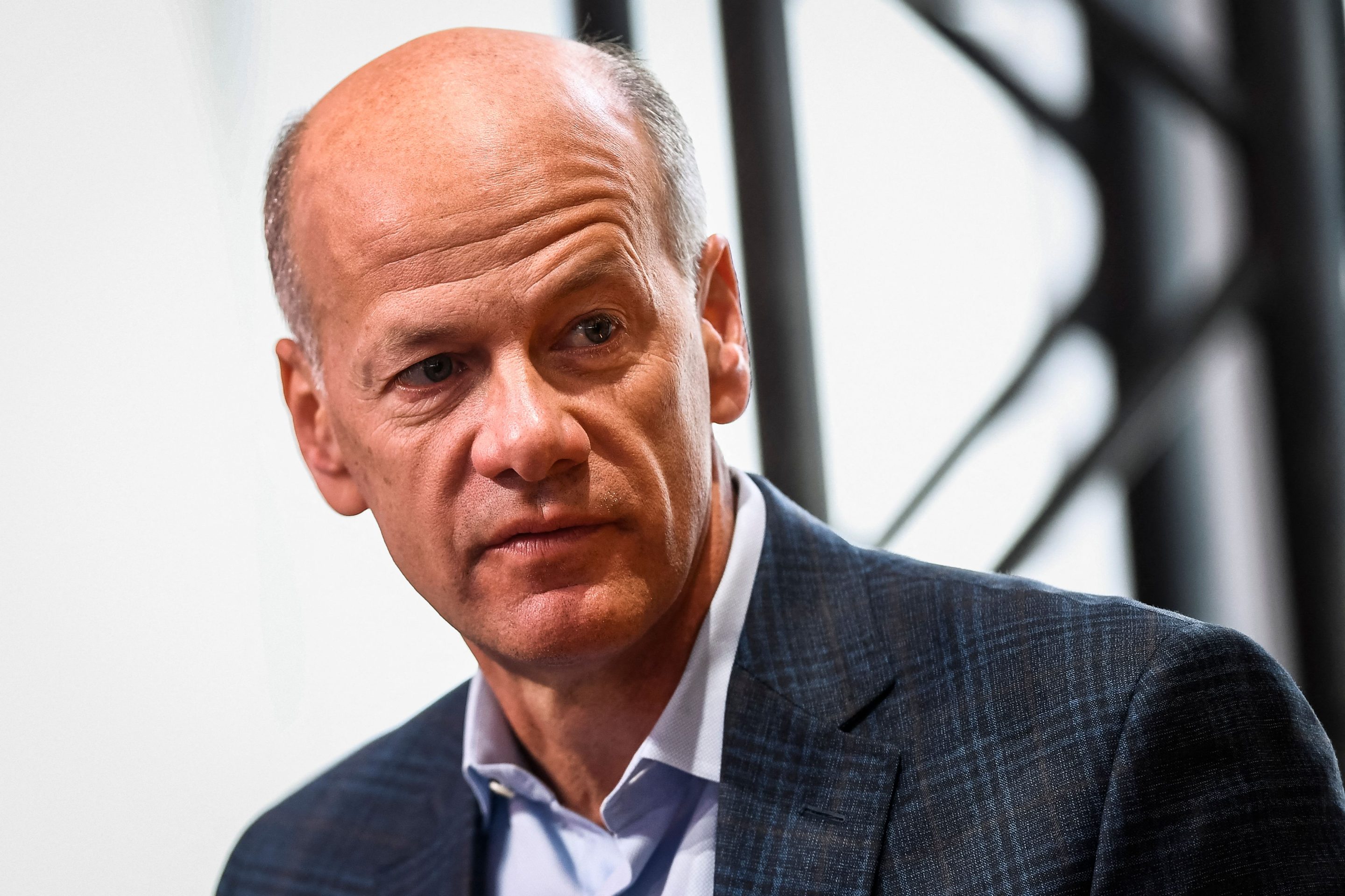Greg Becker, then CEO of Silicon Valley Bank, speaks during the Milken Institute Global Conference on May 3, 2022 in Beverly Hills, California.