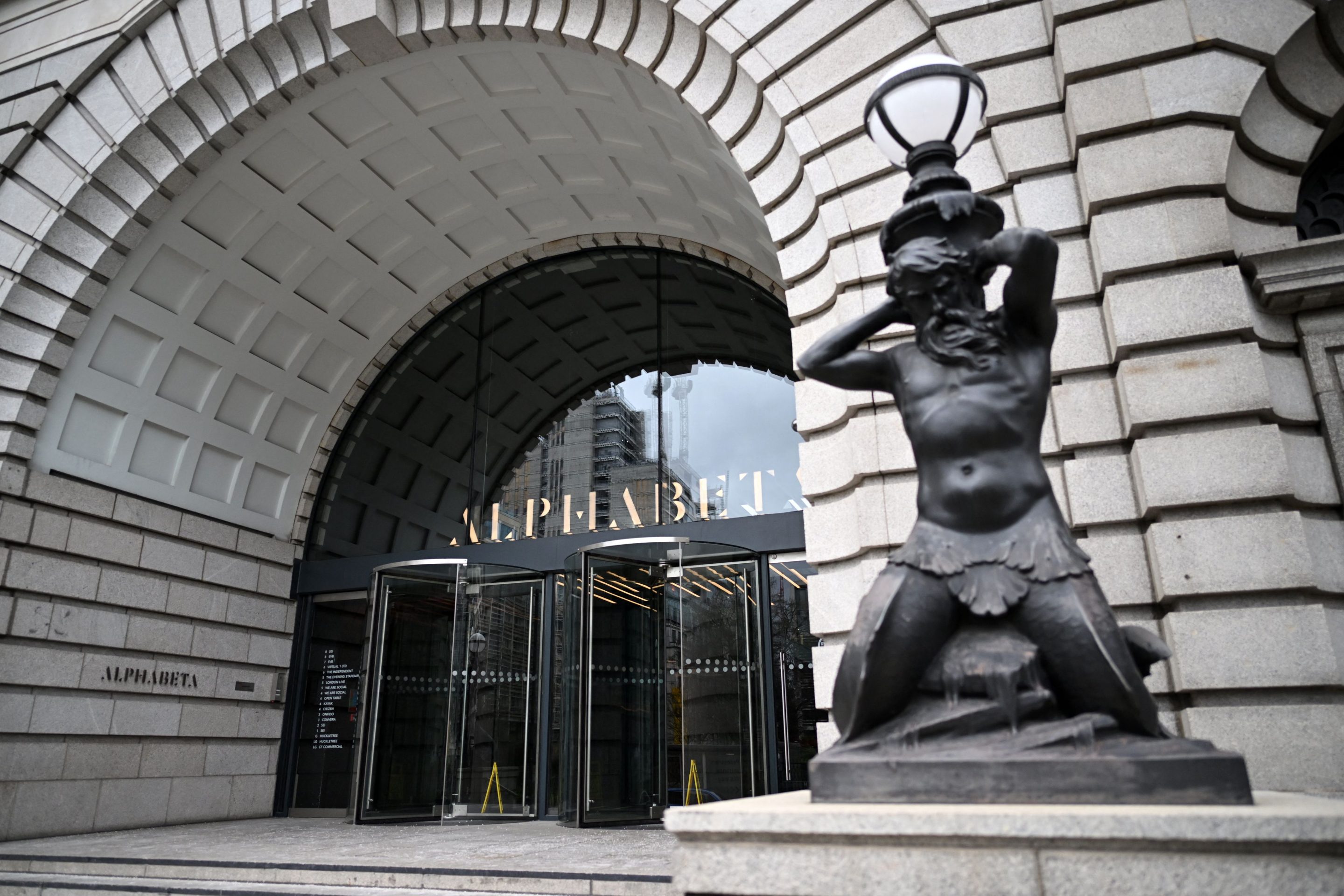 London’s Alphabeta Building (pictured above) houses the office of Silicon Valley Bank’s U.K. arm. British officials spent the weekend scrambling to find a buyer for SVB’s U.K. operations. 