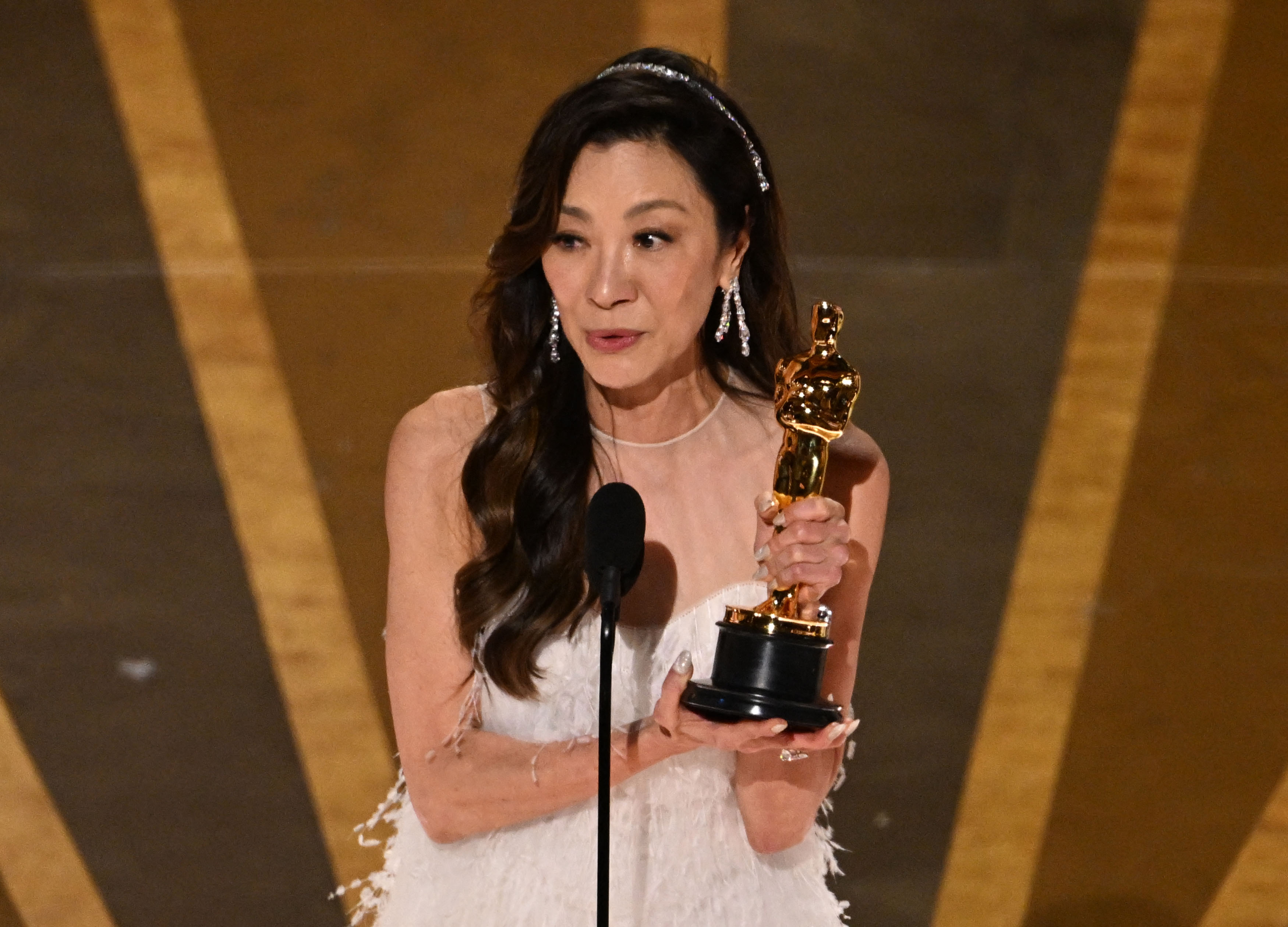 Michelle Yeoh won the best actress Oscar for "Everything Everywhere All at Once."