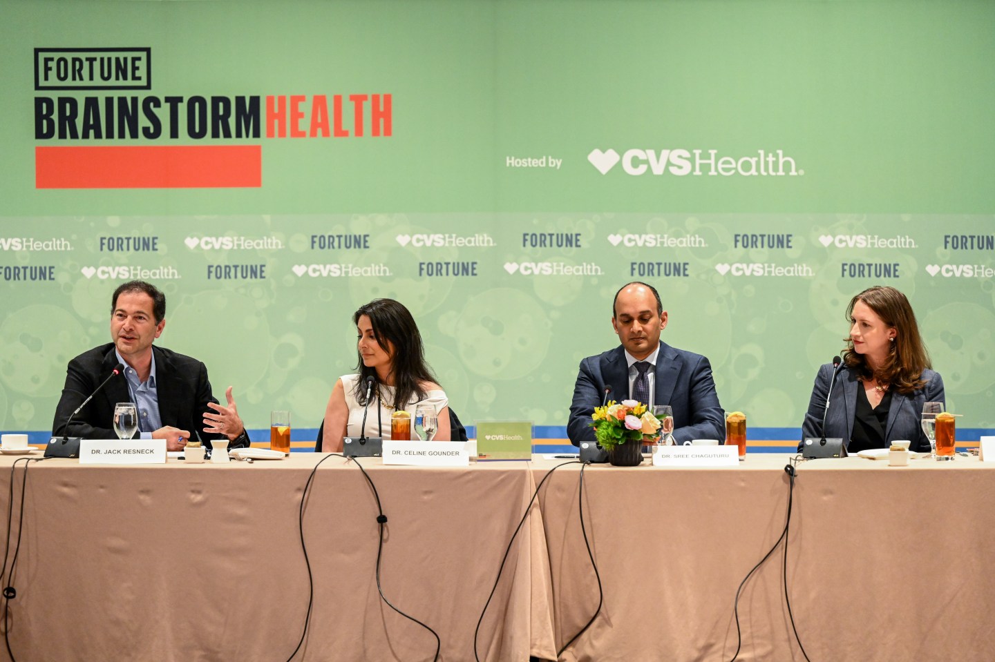 Panelists join Fortune's Maria Aspan at the Brainstorm Health conference in Marina del Rey, Calif.