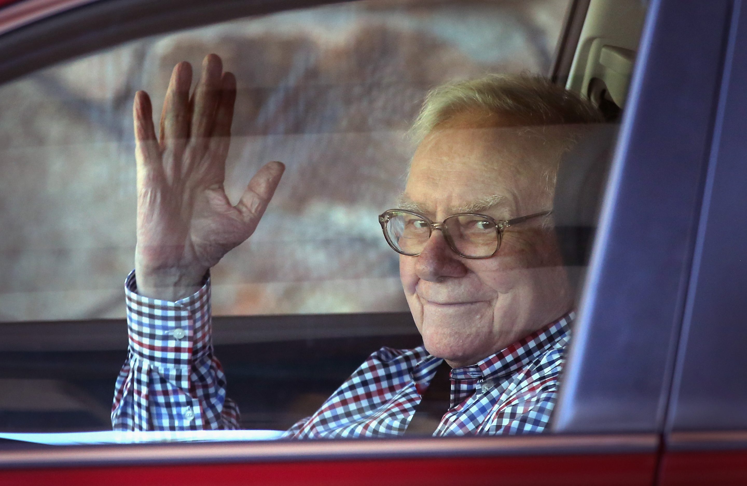 Warren Buffett, chairman of Berkshire Hathaway, arrives for the Allen & Co. Sun Valley conference on July 8, 2014, in Idaho.