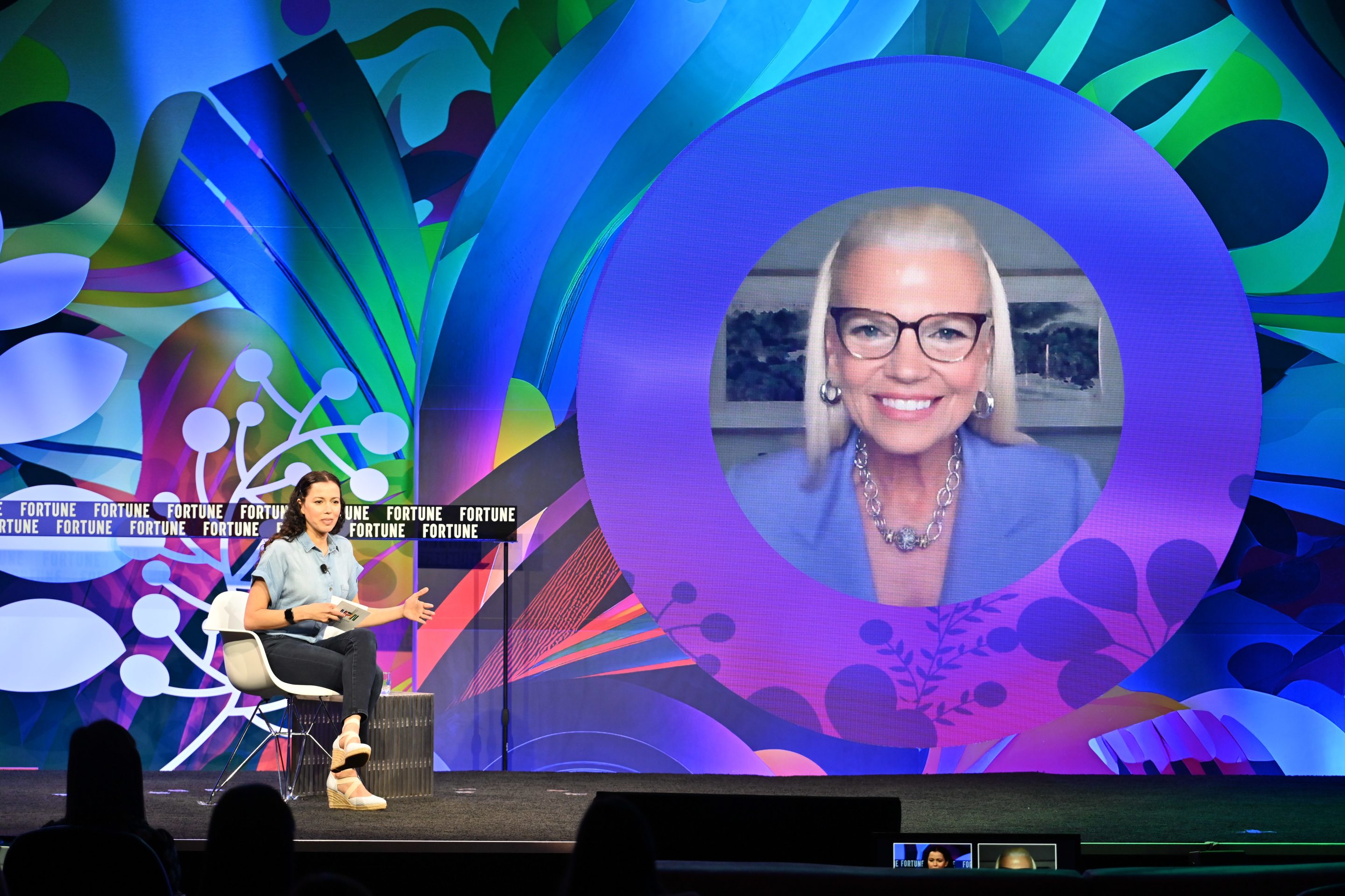 Ginni Rometty, IBM's former CEO, in conversation with Fortune’s Michal Lev-Ram at Fortune’s Most Powerful Women Next Gen conference in San Diego on Wednesday. 