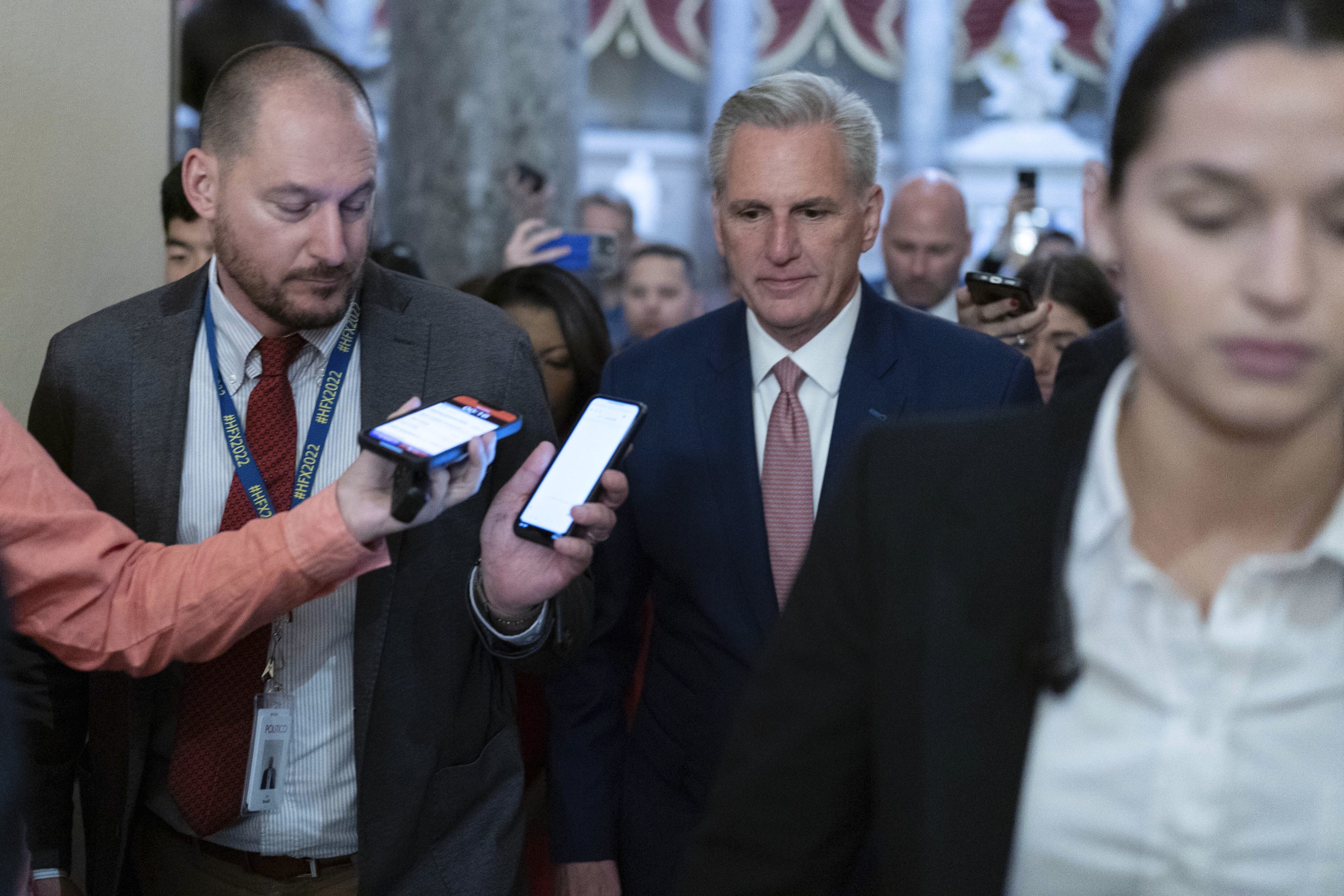 Speaker of the House Kevin McCarthy, R-Calif., walks to the House chamber at Capitol Hill, on May 30, 2023, in Washington.