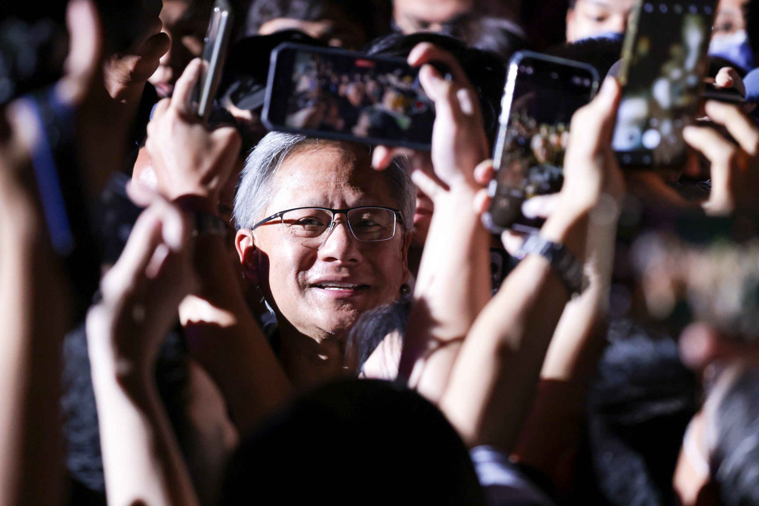 Jensen Huang, co-founder and CEO of Nvidia Corp., during the Taipei Computex expo in Taipei, Taiwan, on May 29, 2023.