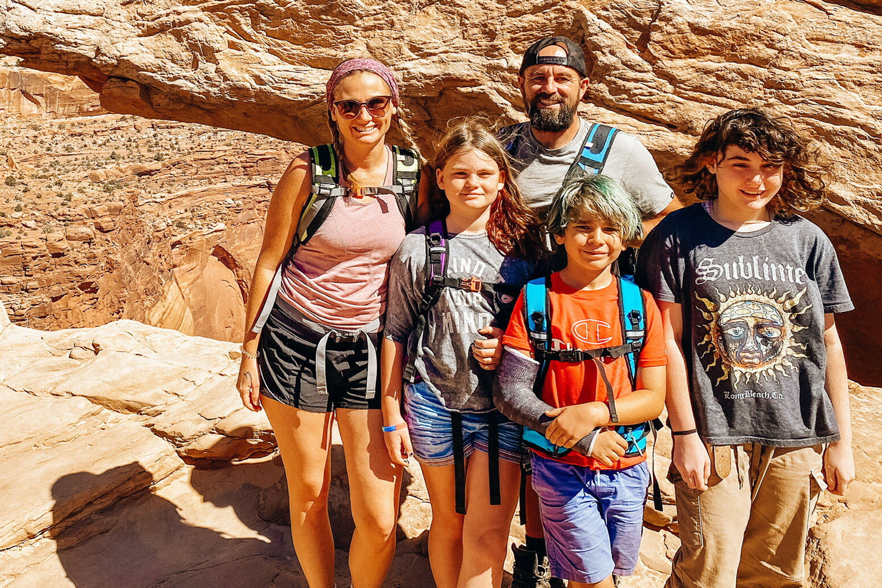 Jessica McCorkle and her family. 