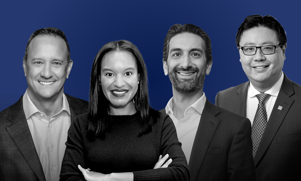 From left to right: Dan Durn, CFO and EVP at Adobe; Mandy Fields, SVP and CFO at e.l.f. Beauty; Ishaan Seth, senior partner at McKinsey; and Xihao Hu, CFO at TD Bank in the U.S.